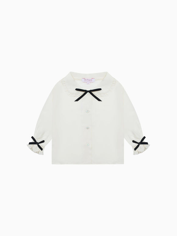 Ivory Betty Long Sleeve Baby Girl Shirt