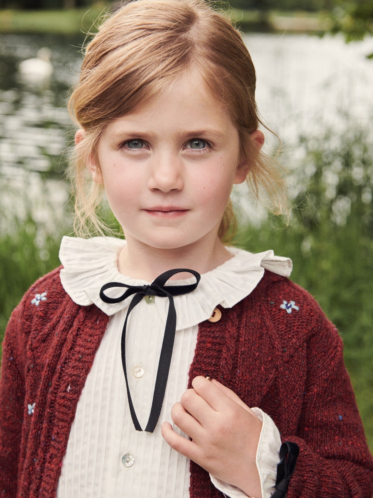 Burgundy Denali Merino Girl Cardigan