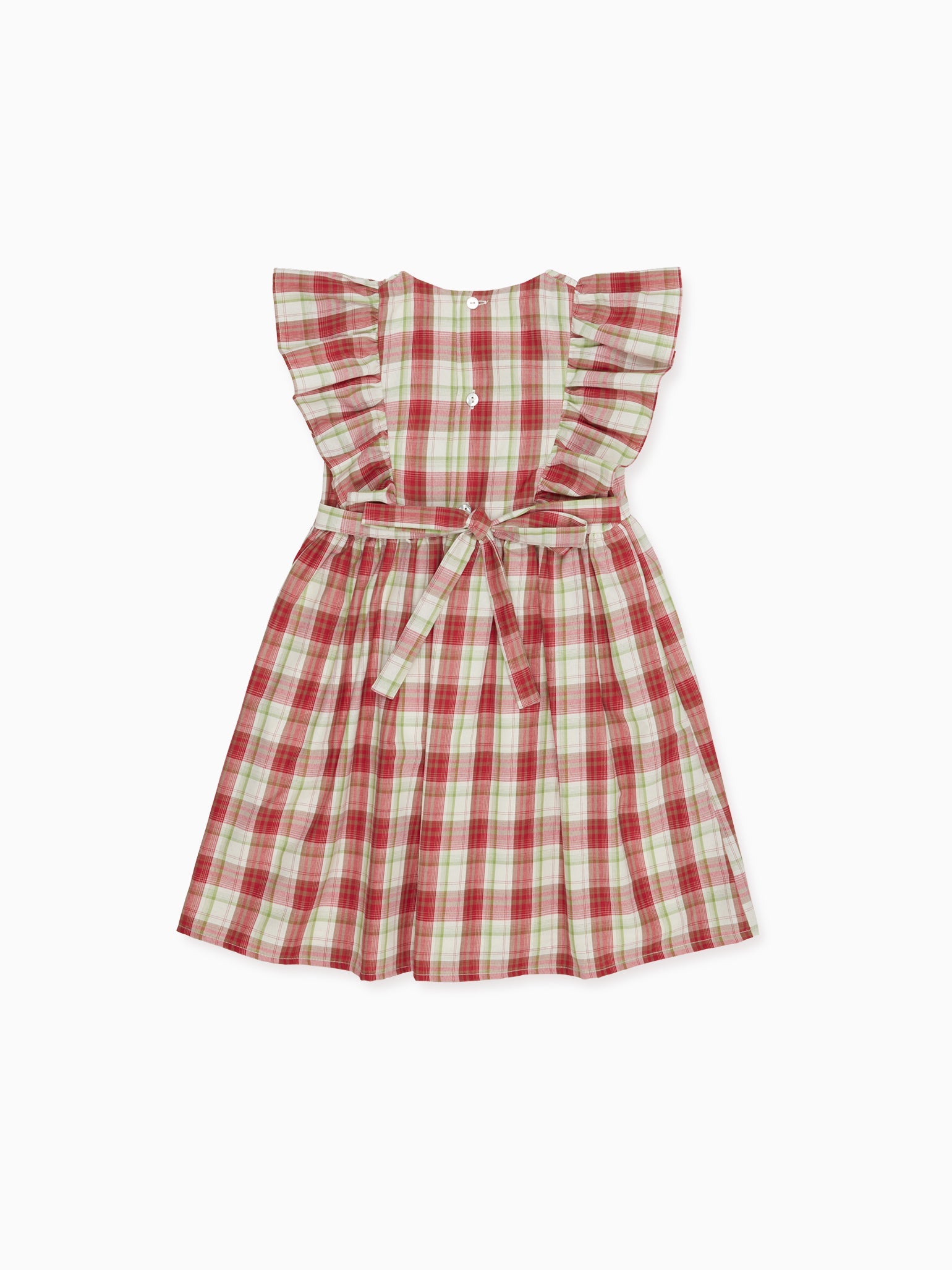 Red Check Blanca Girl Smock Dress