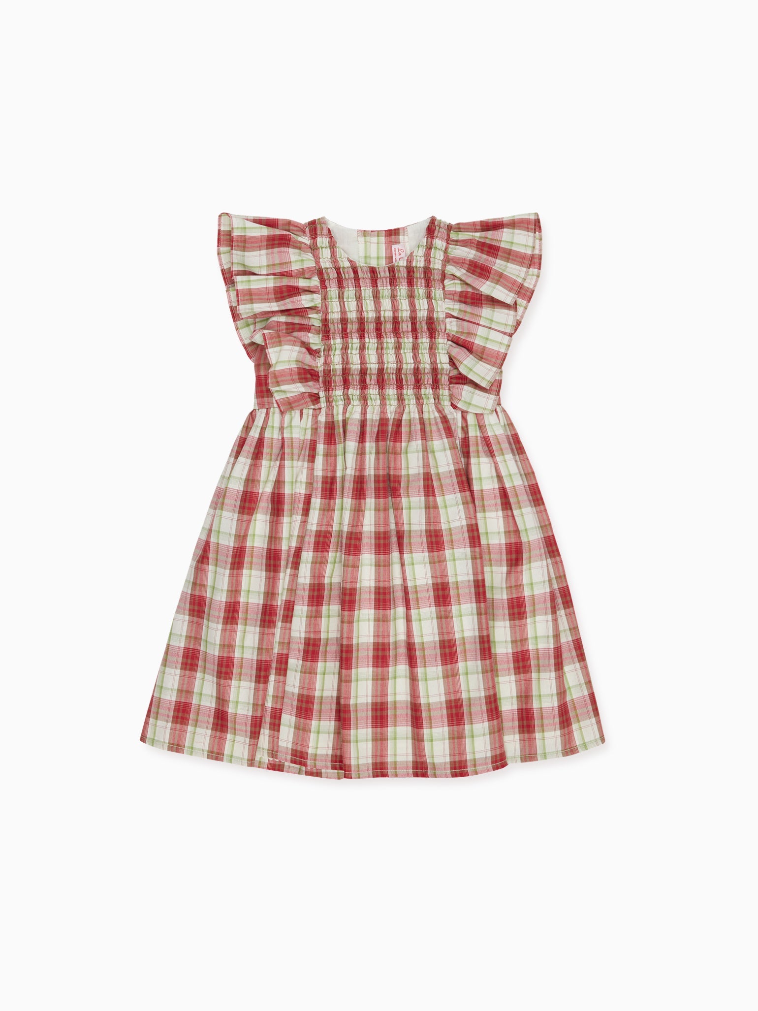 Red Check Blanca Girl Smock Dress