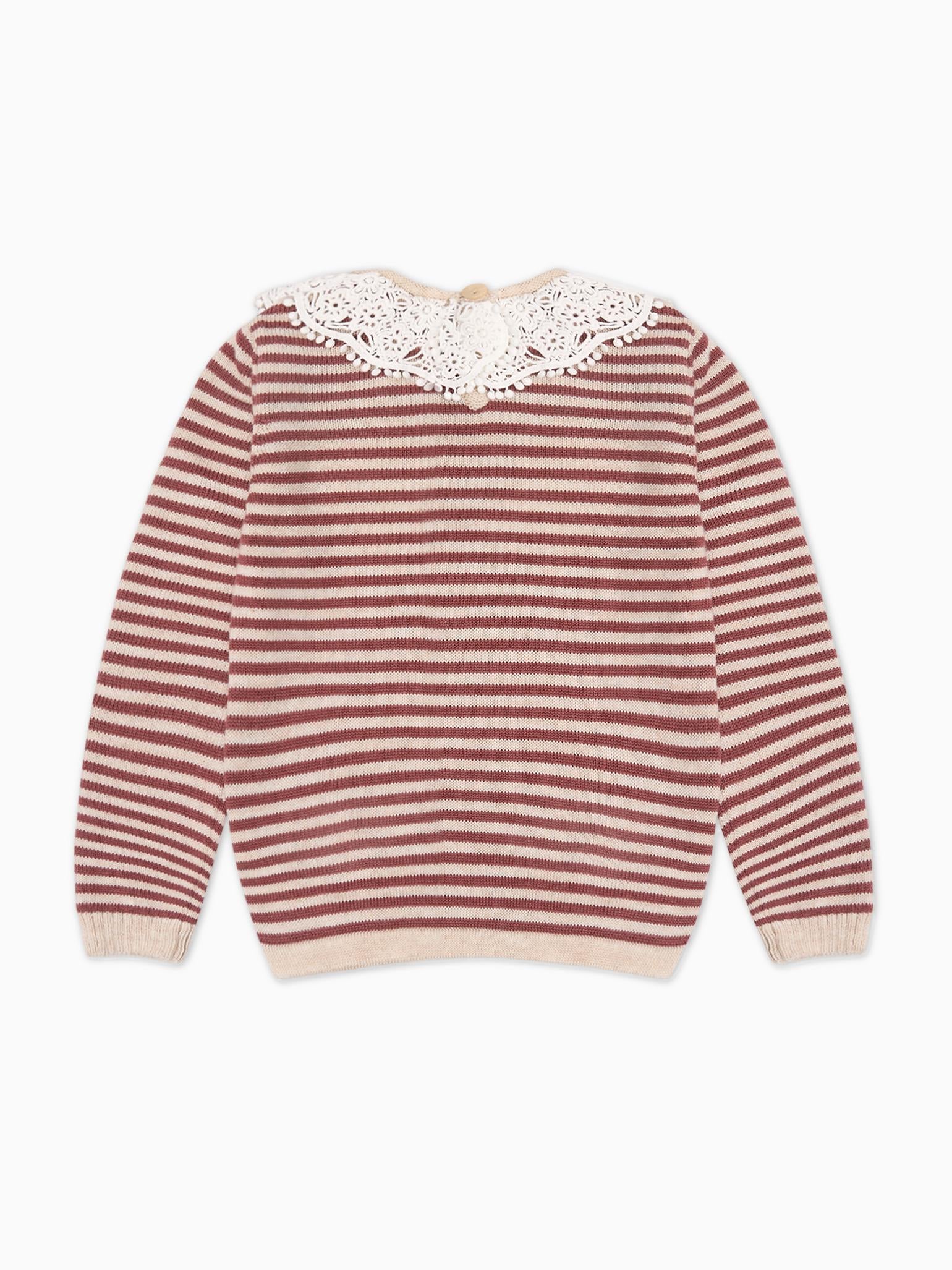 Dark Rose Blanca Merino Girl Jumper