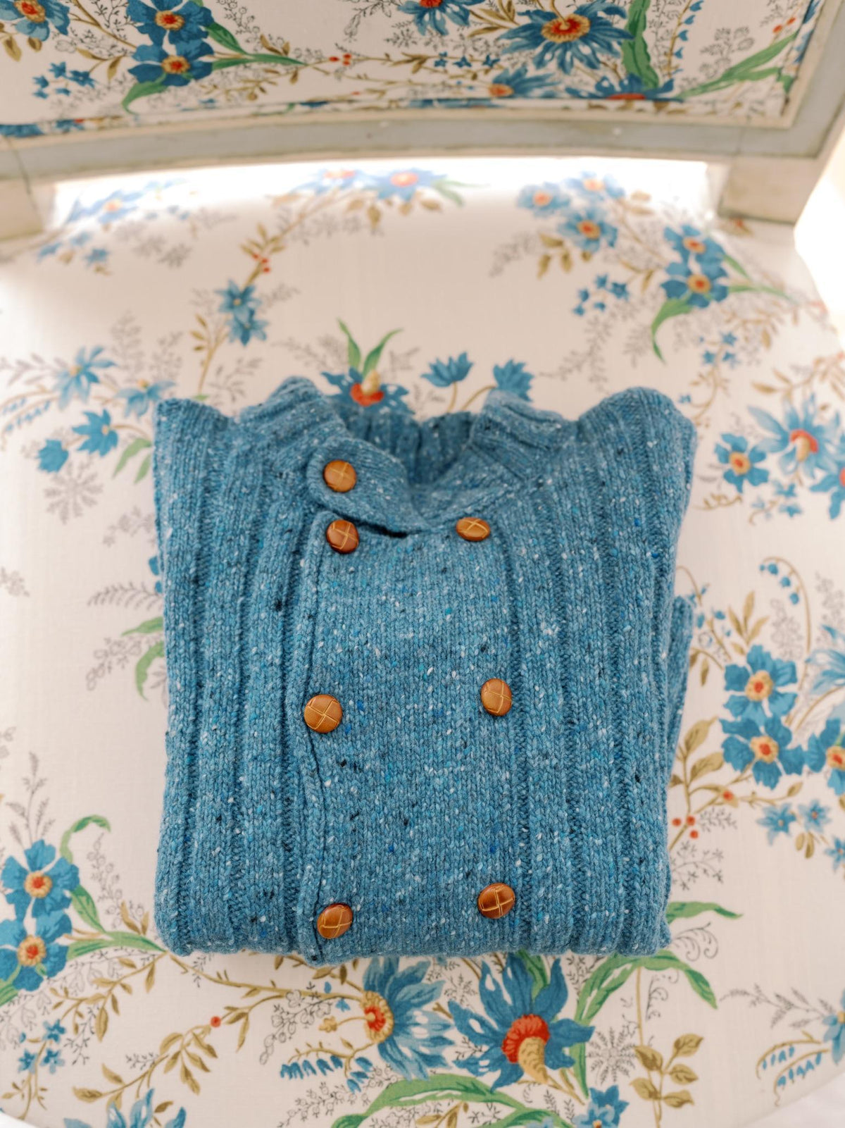 Dusty Blue Bolo Merino Boy Cardigan