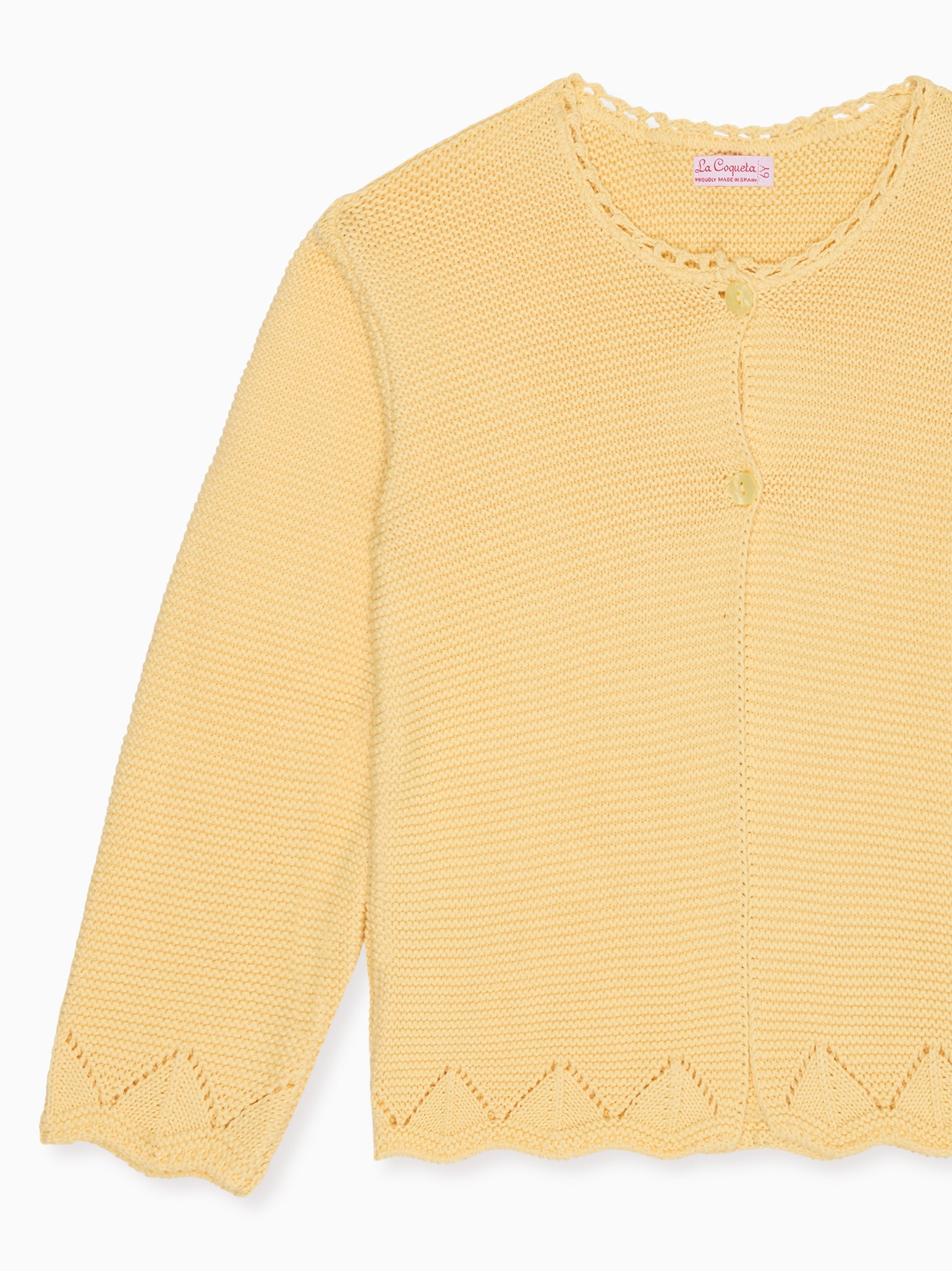 Lemon Brisa Cotton Girl Cardigan