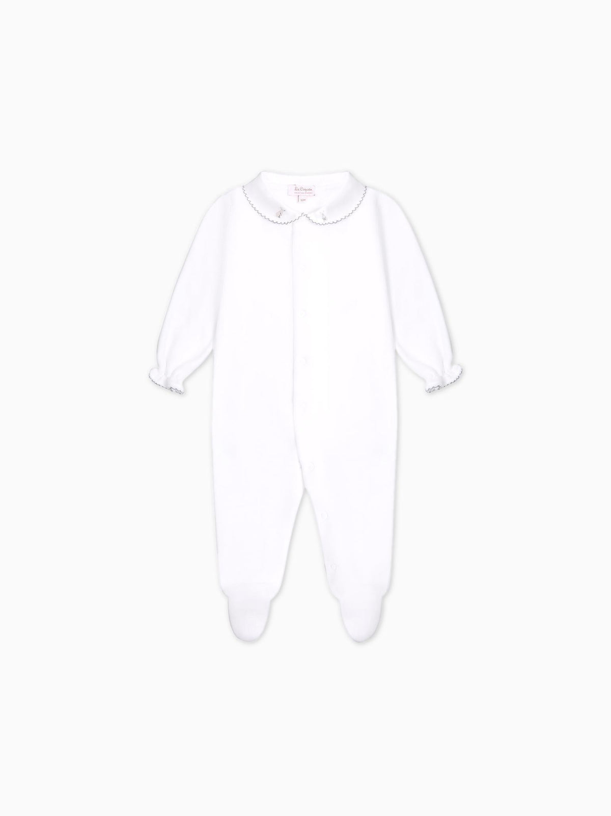 White Bunny Baby Girl Sleepsuit