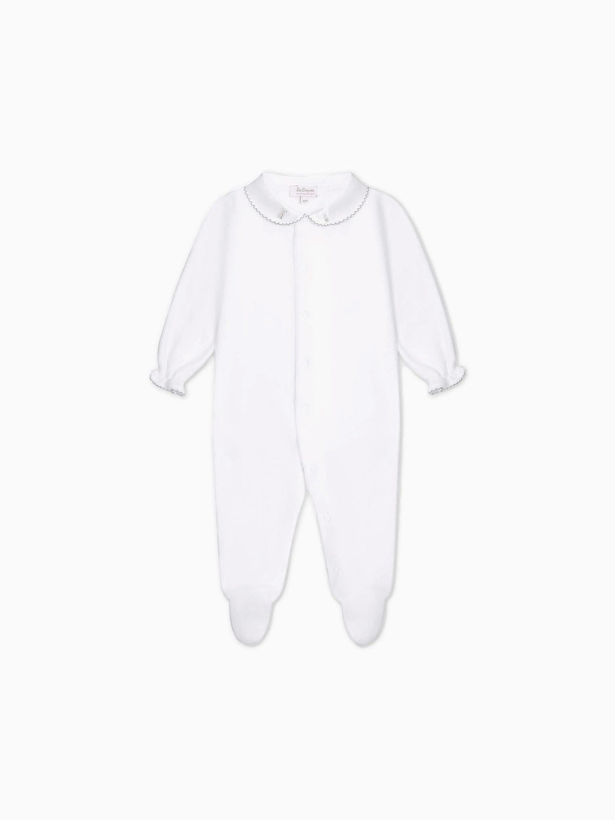 White Bunny Baby Girl Sleepsuit
