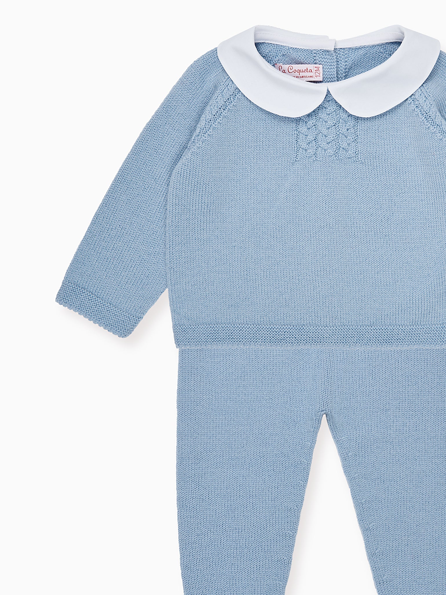 Dusty Blue Celyn Merino Baby Knitted Set