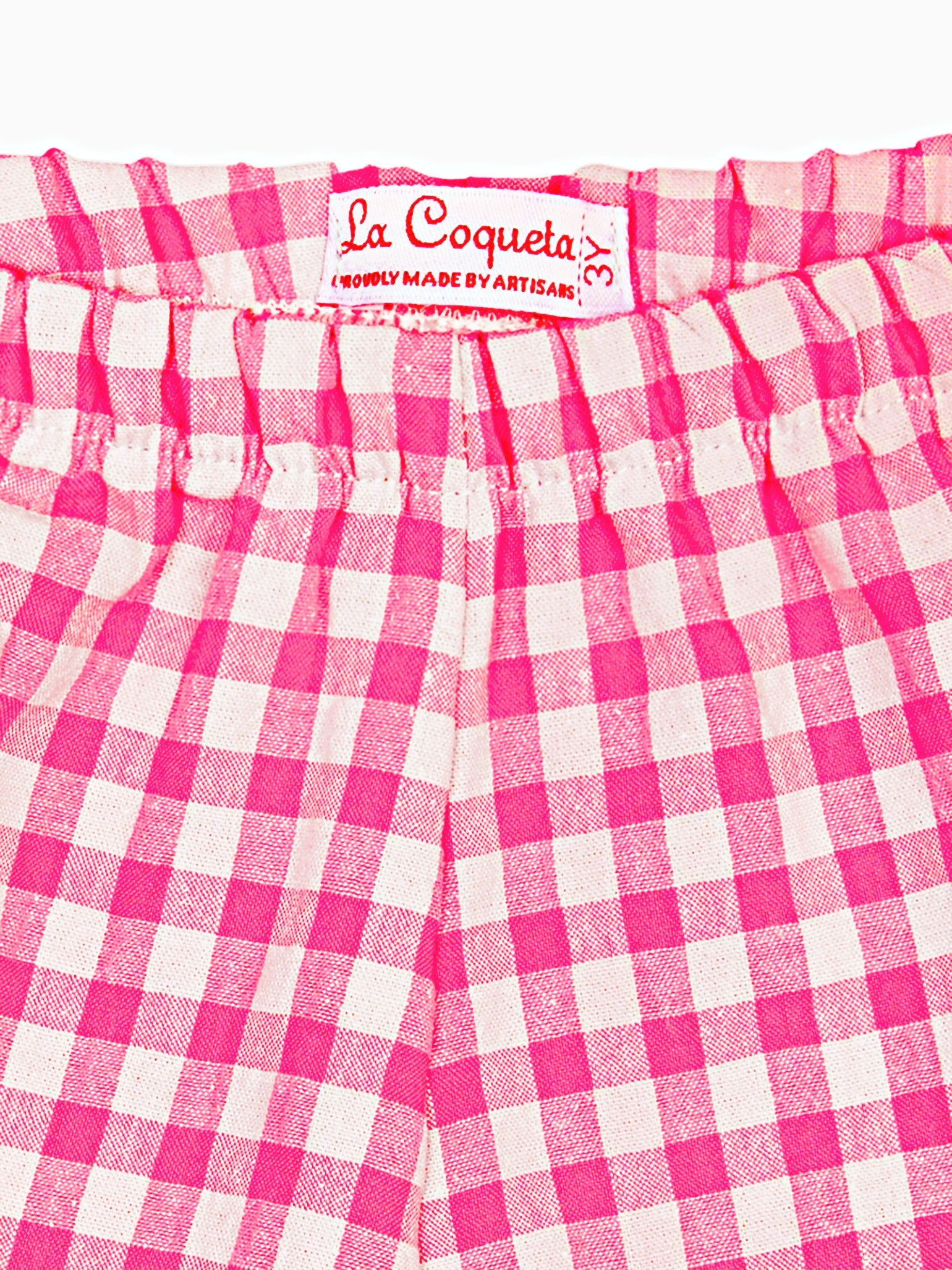 Pink Gingham Cala Cotton Baby Girl Bloomers