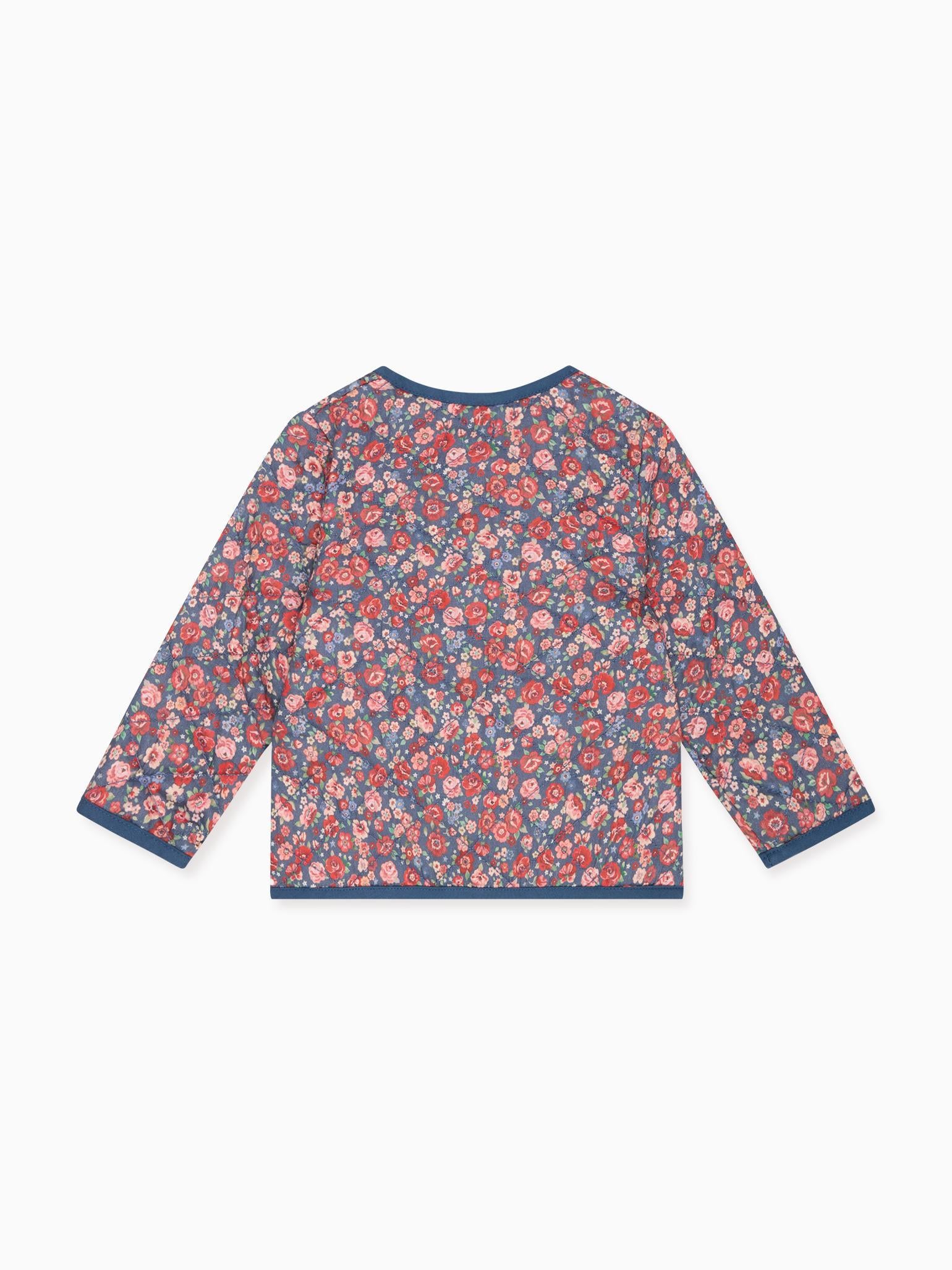 Navy Floral Calida Baby Girl Jacket