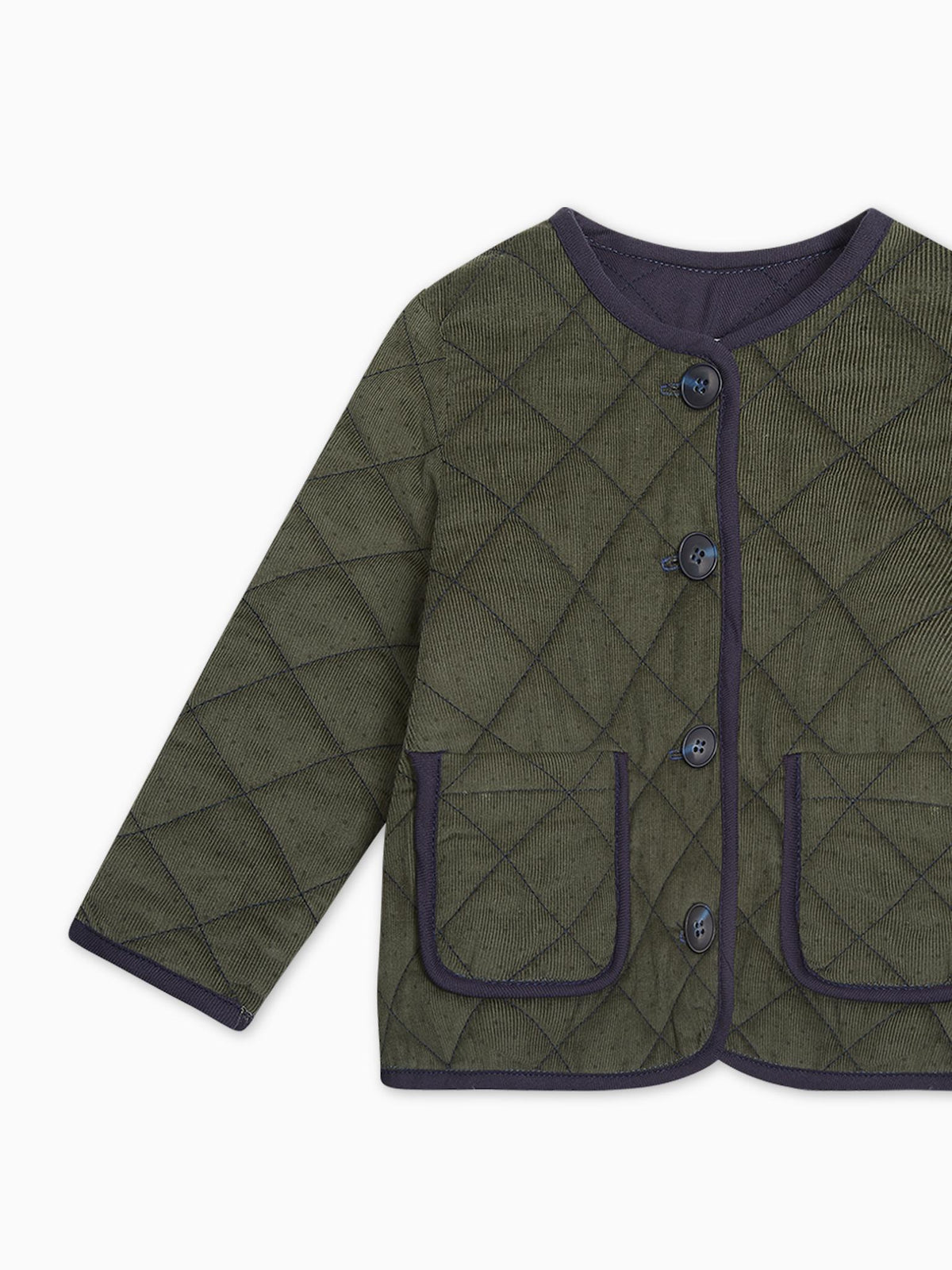 Olive Polka Dot Calida Baby Girl Jacket