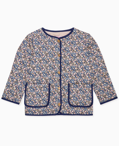 Blue Calida Quilted Girl Jacket