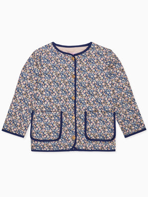 Blue Calida Quilted Girl Jacket