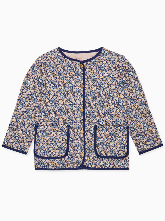 Blue Calida Quilted Girl Jacket