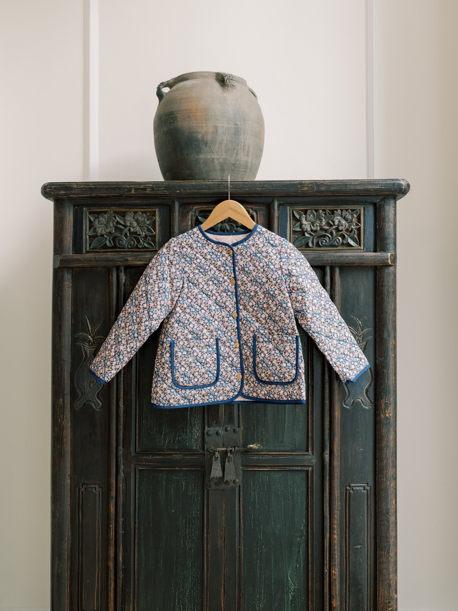 Blue Calida Quilted Girl Jacket