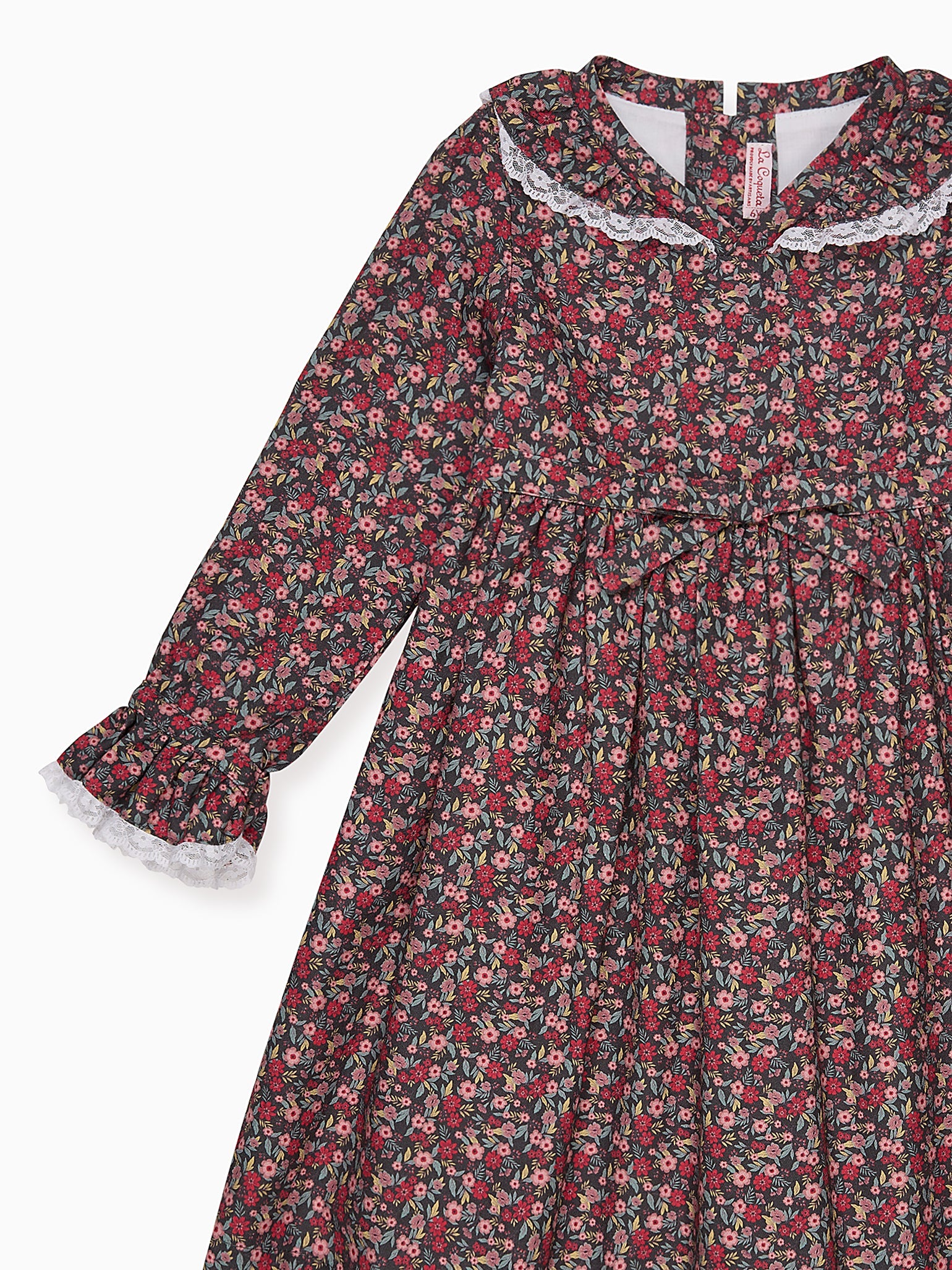 Navy Floral Camile Girl Dress