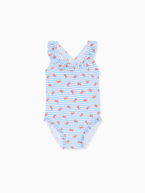 Blue Stripe Caranjo Girl Swimsuit
