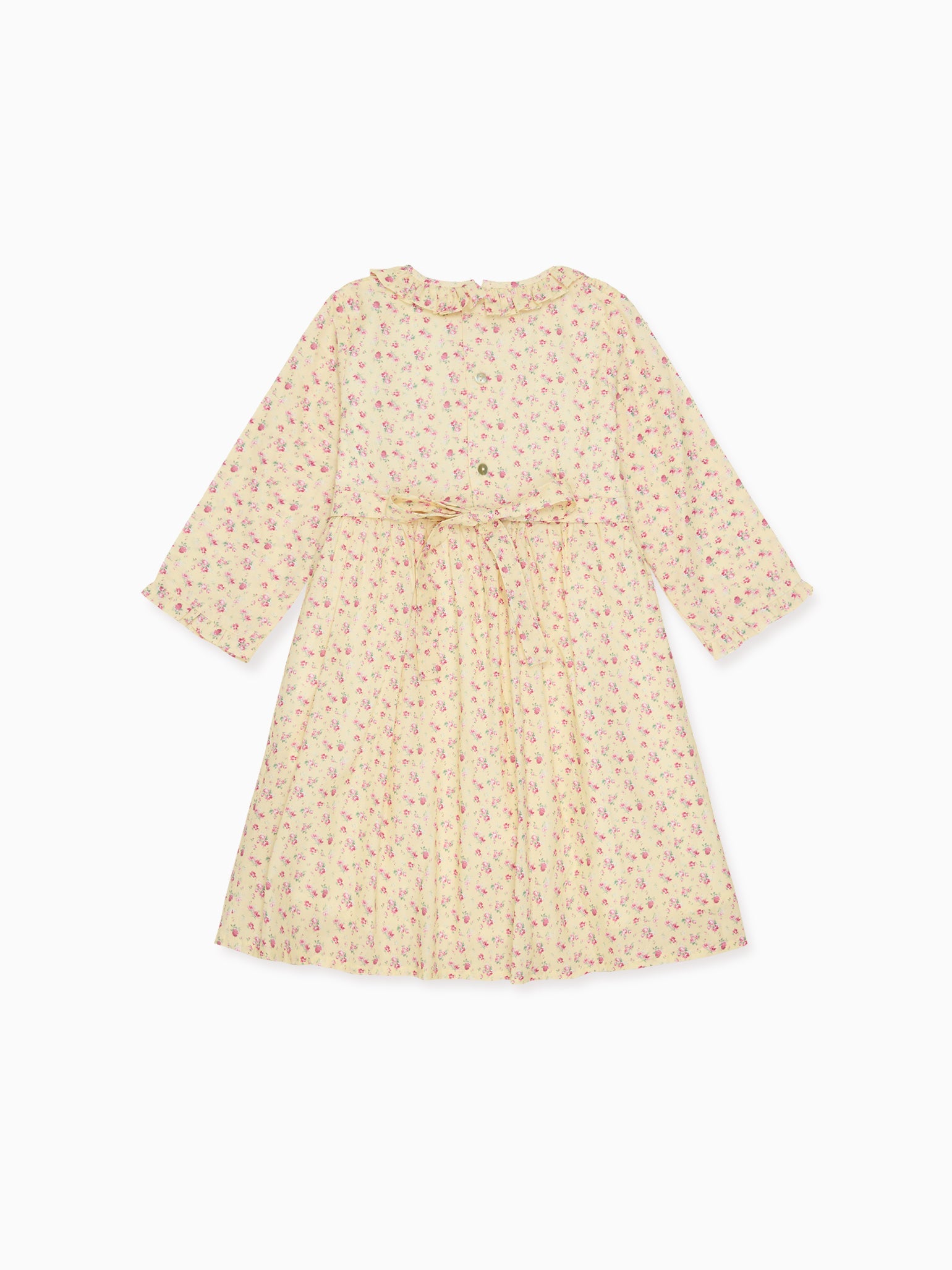 Yellow Floral Carlota Girl Smock Dress