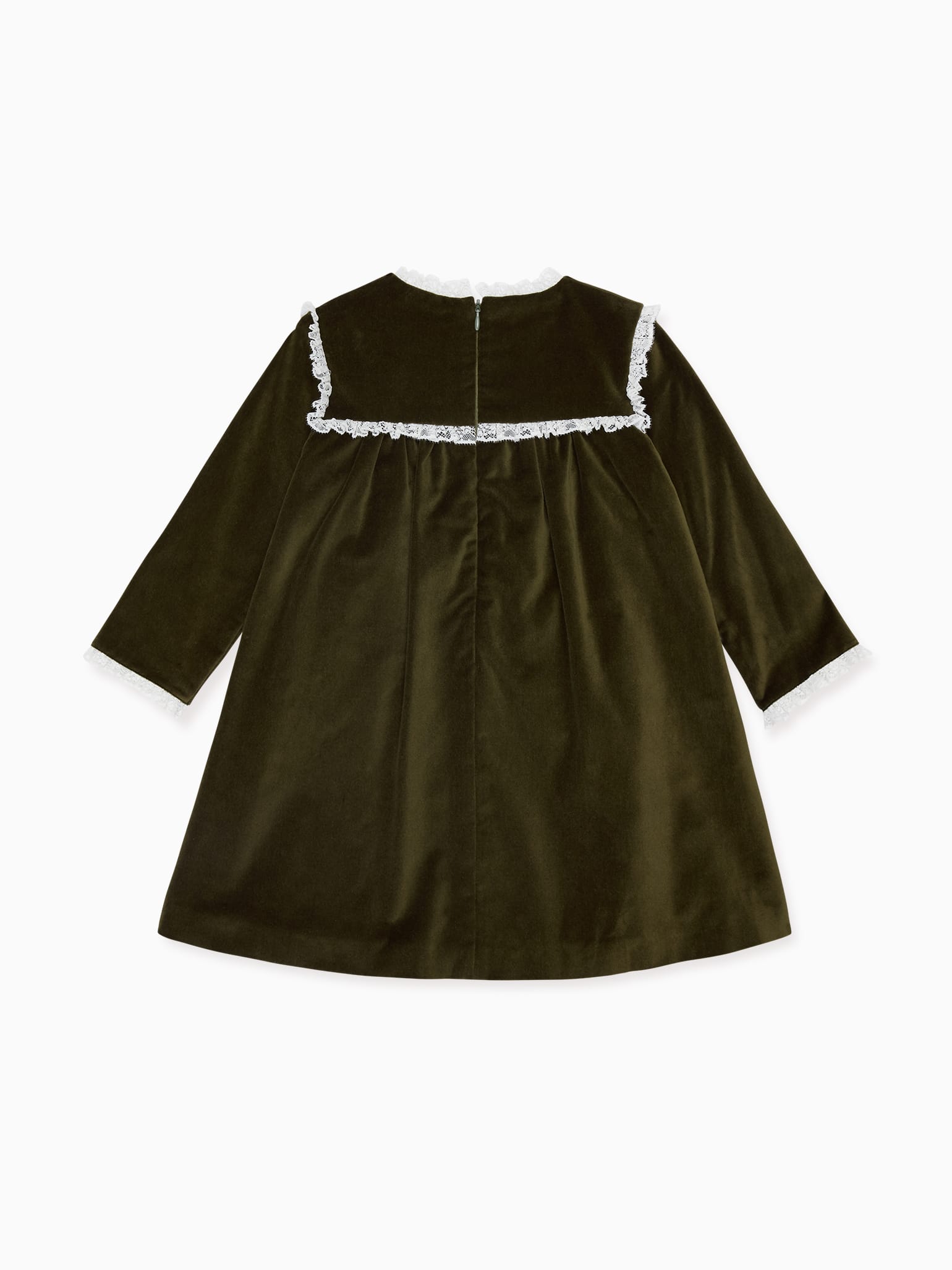 Green Carolina Girl Velvet Empire Dress