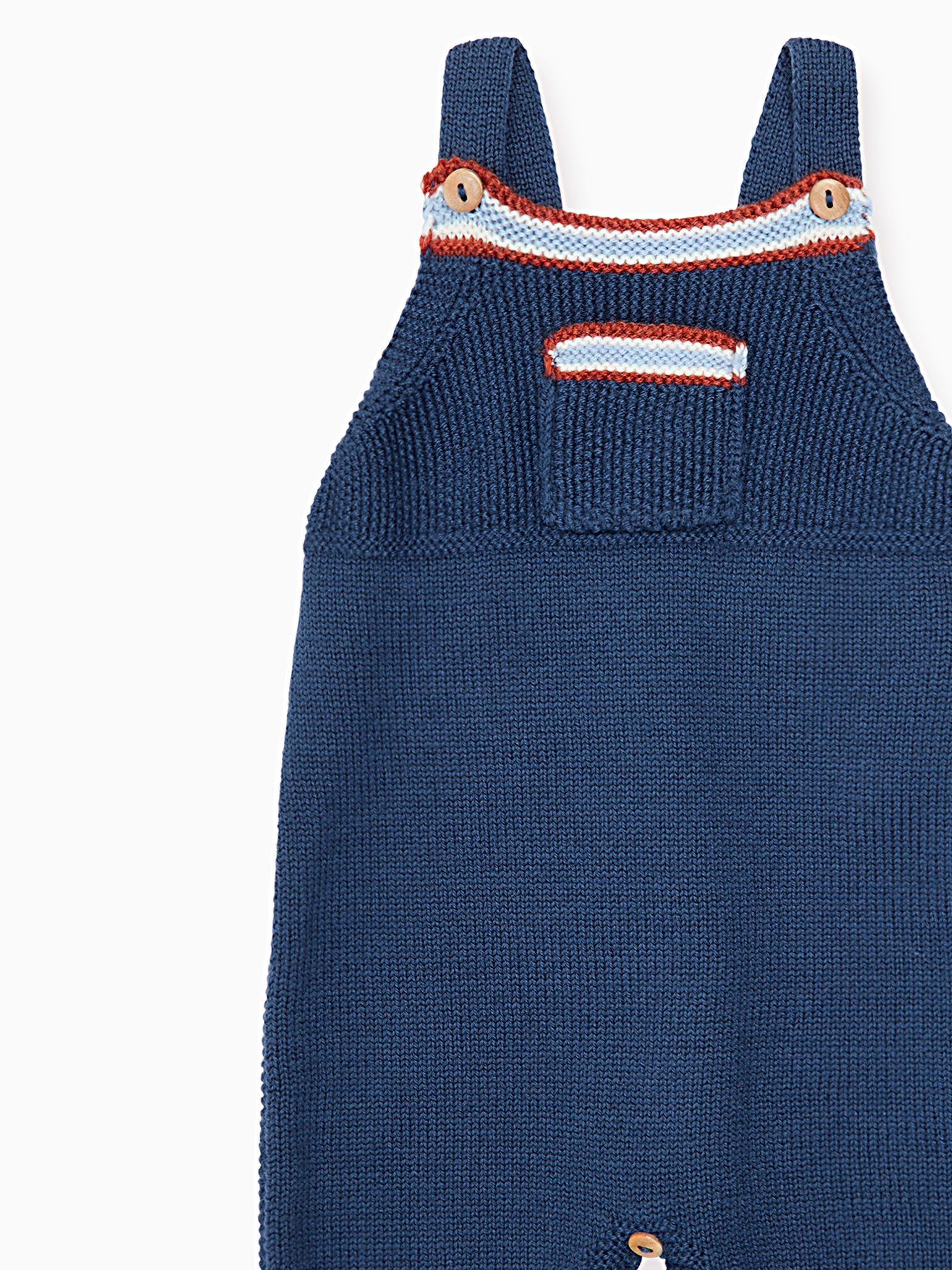 Soft Denim Melange Cayo Merino Baby Knitted Dungarees