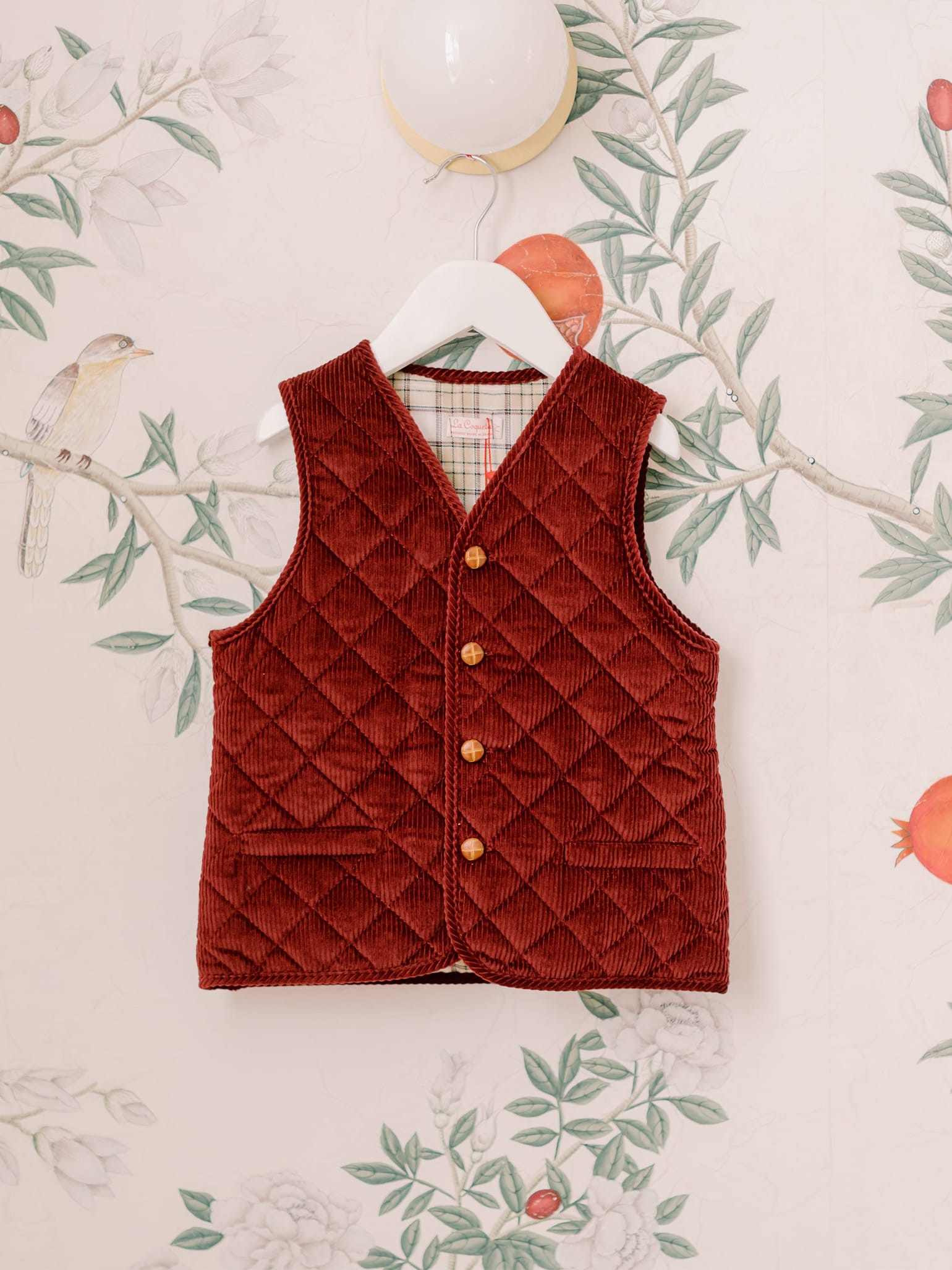 Burgundy Caza Kids Sleeveless Jacket