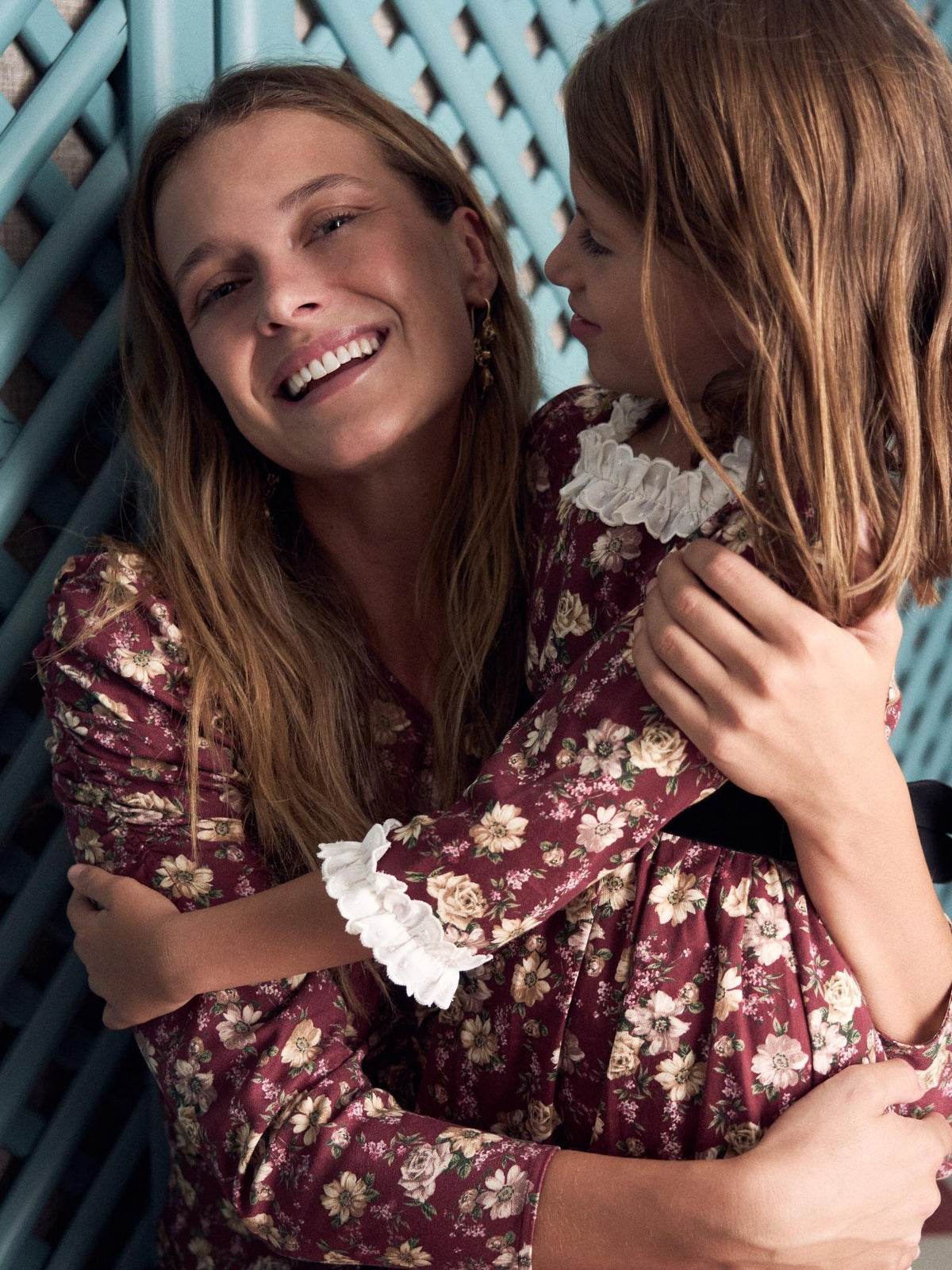 Burgundy Floral Celia Women Long Dress