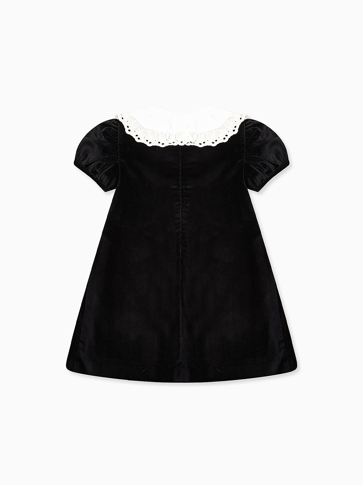 Black Clara Velvet Girl A-Line Dress