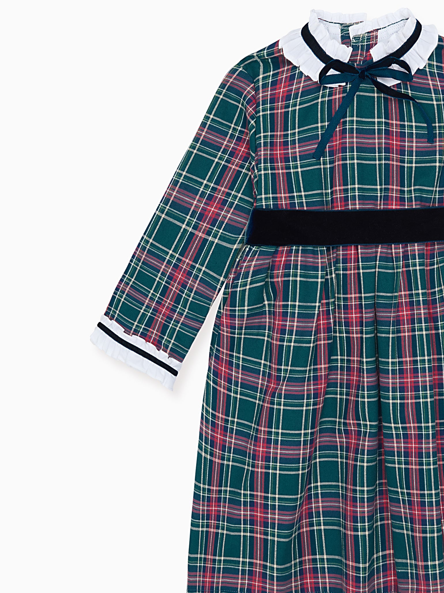Green Tartan Clarisa Girl Dress