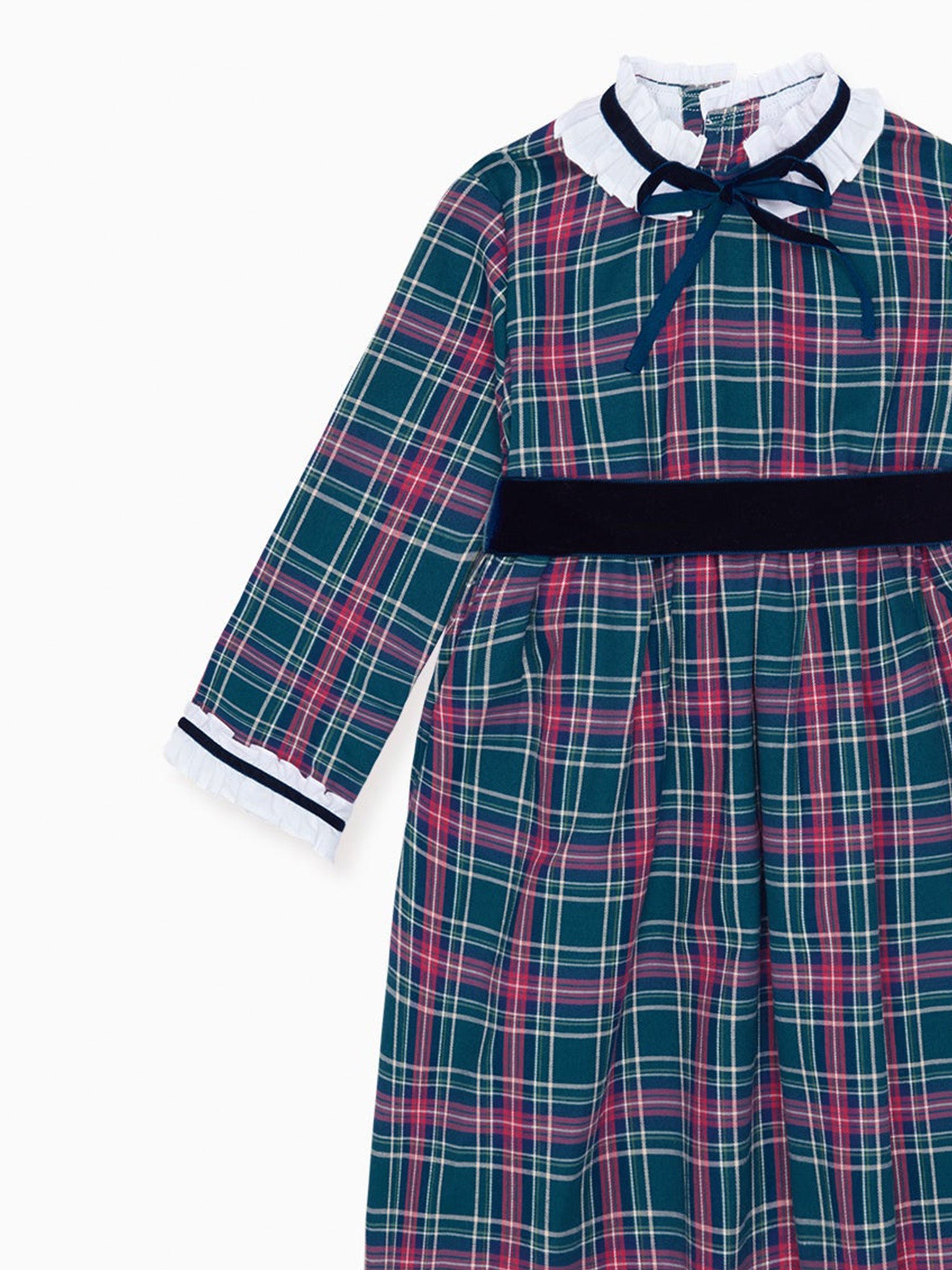 Green Tartan Clarisa Girl Dress