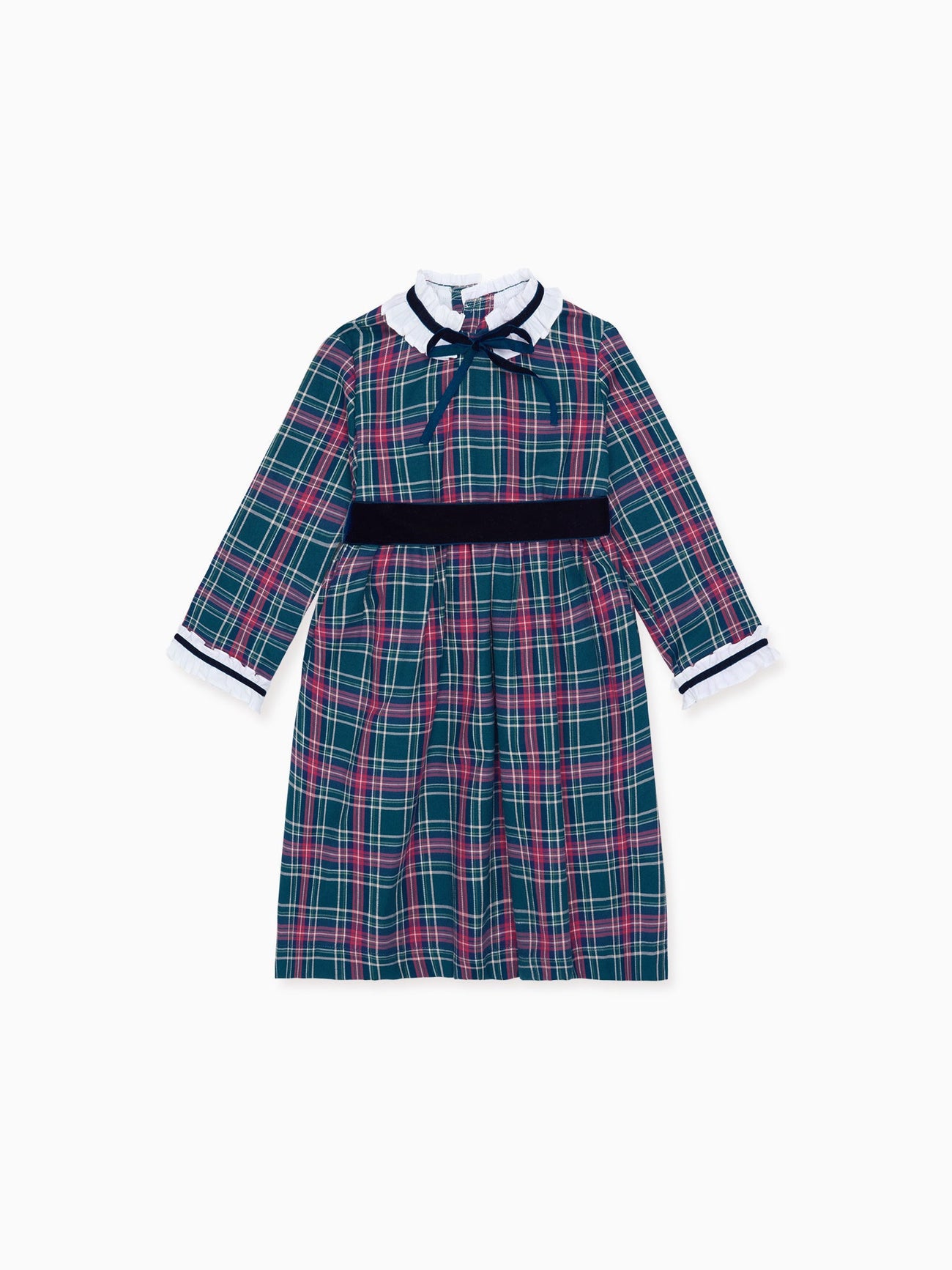 Green Tartan Clarisa Girl Dress
