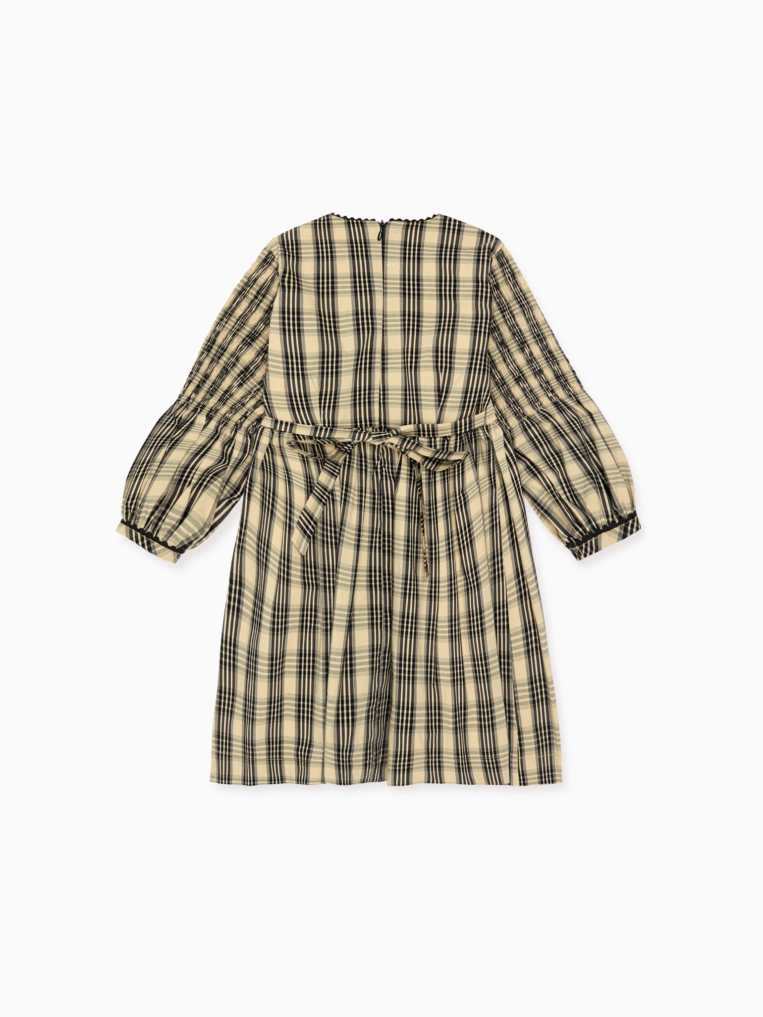 Sand Check Claudette Girl Dress