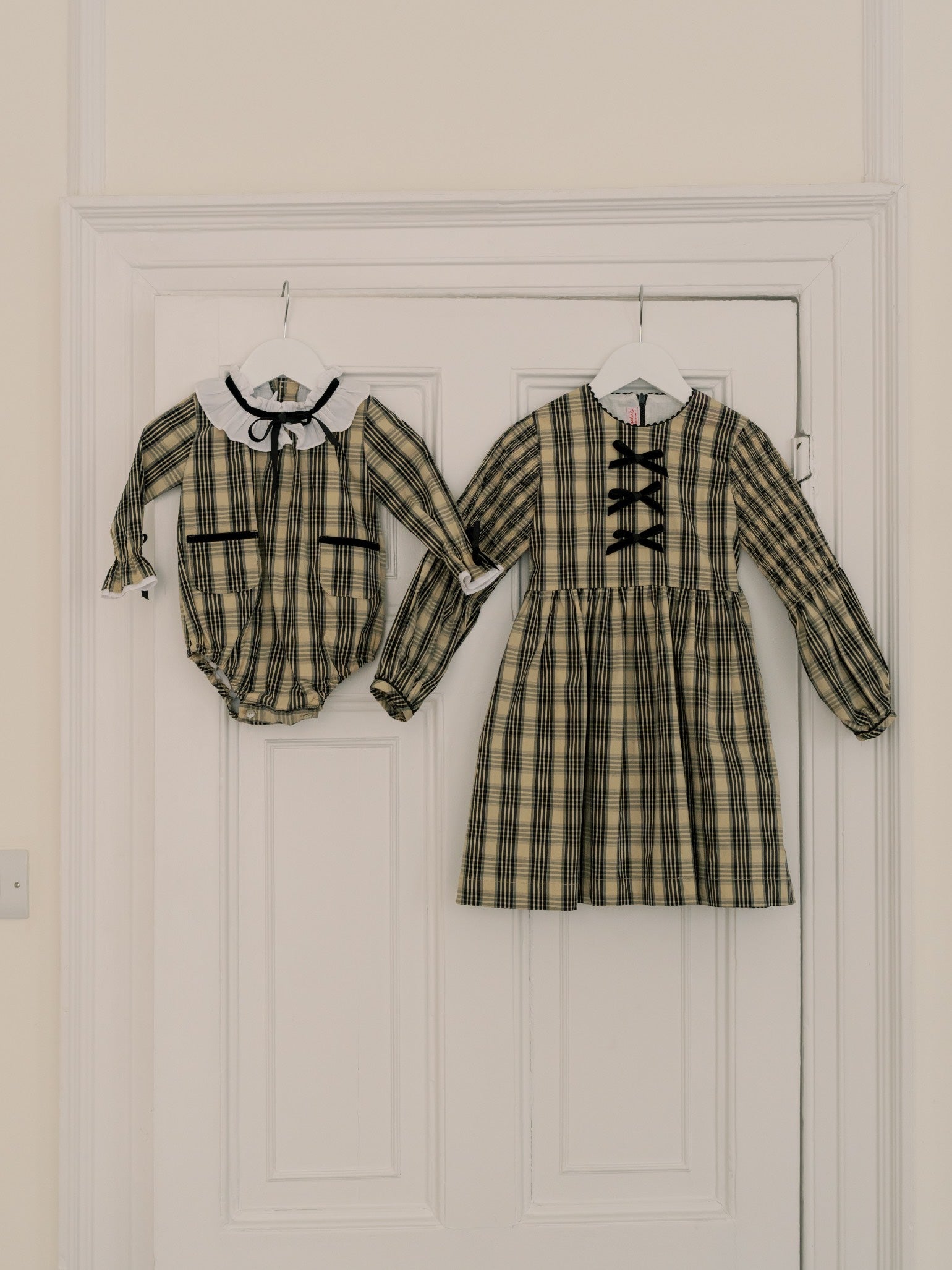 Sand Check Odisea Baby Girl Romper