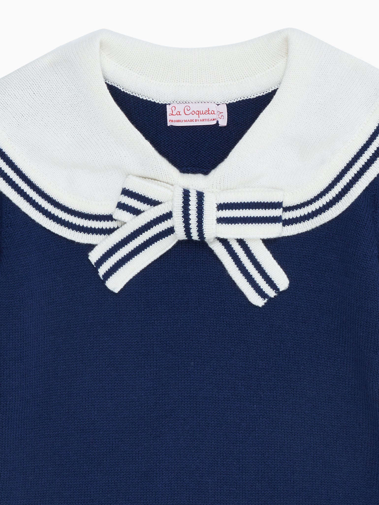 Navy Claudina Girl Nautical Cotton Jumper