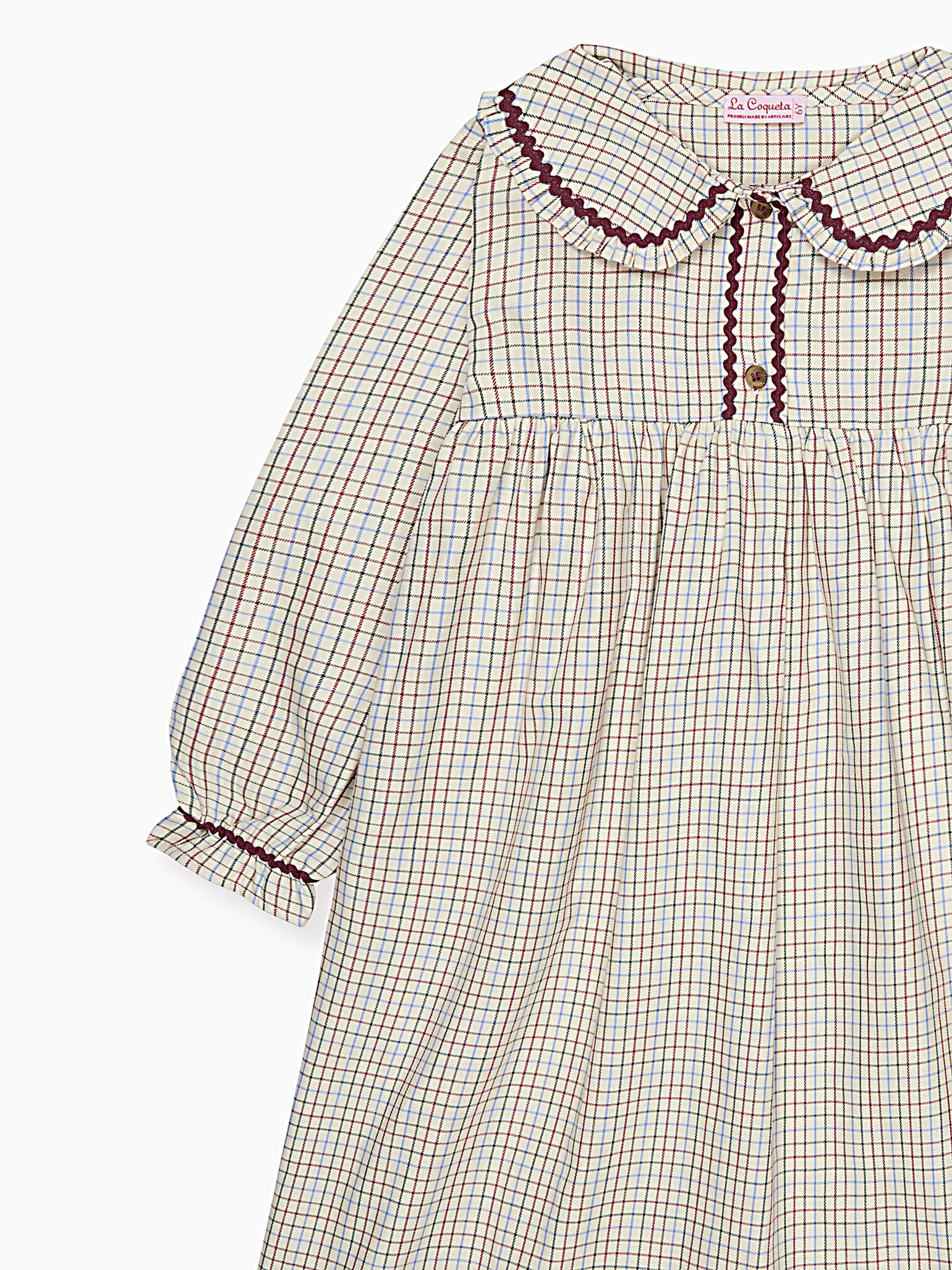 Ivory Check Clia Girl Nightgown