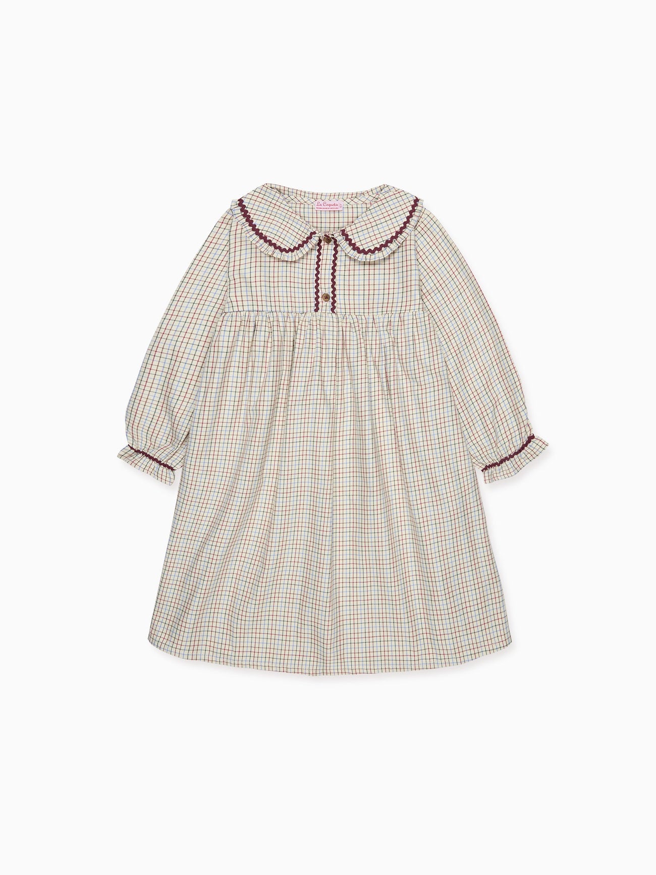 Ivory Check Clia Girl Nightgown