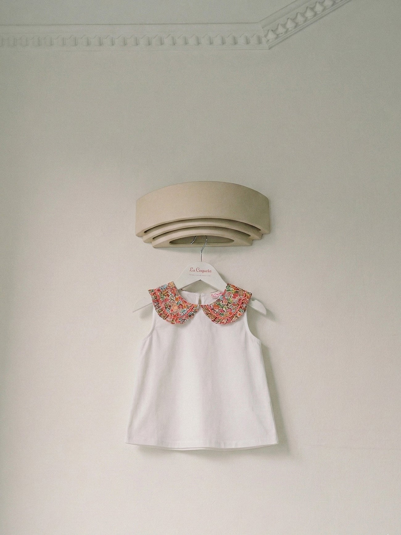 Coral Floral Florentina Girl Made With Liberty Fabric Top