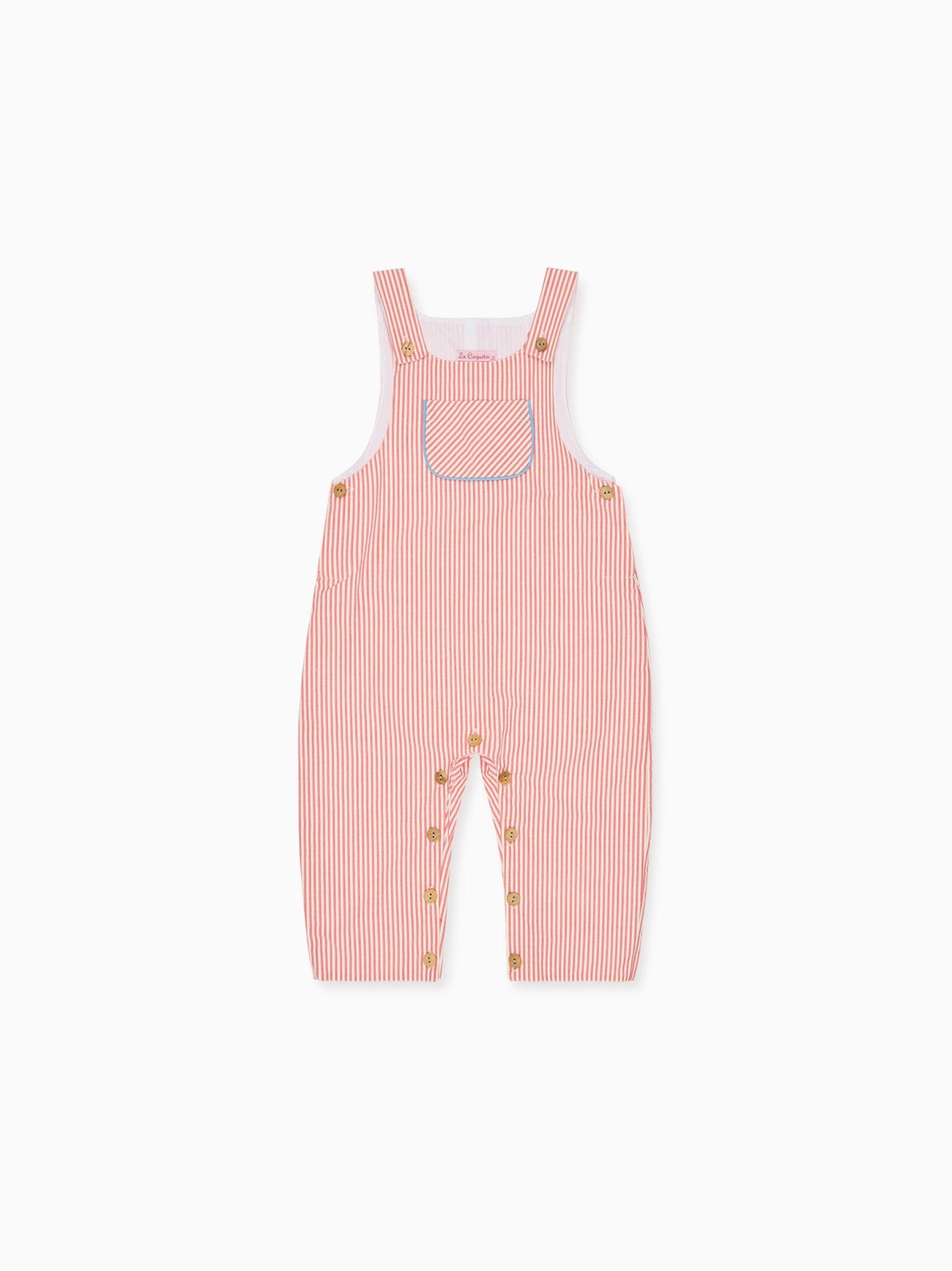 Red Stripe Coroza Baby Dungarees