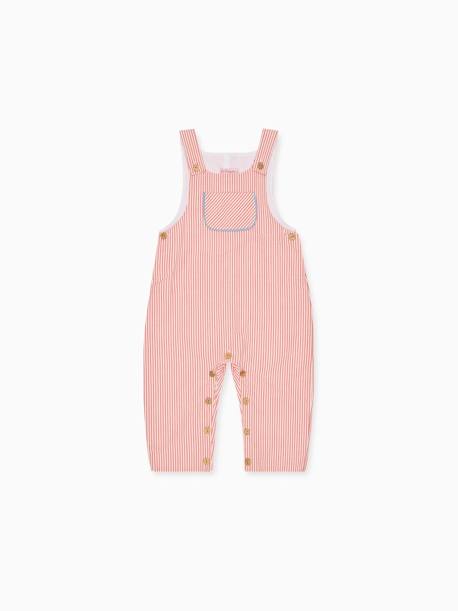 Red Stripe Coroza Baby Dungarees