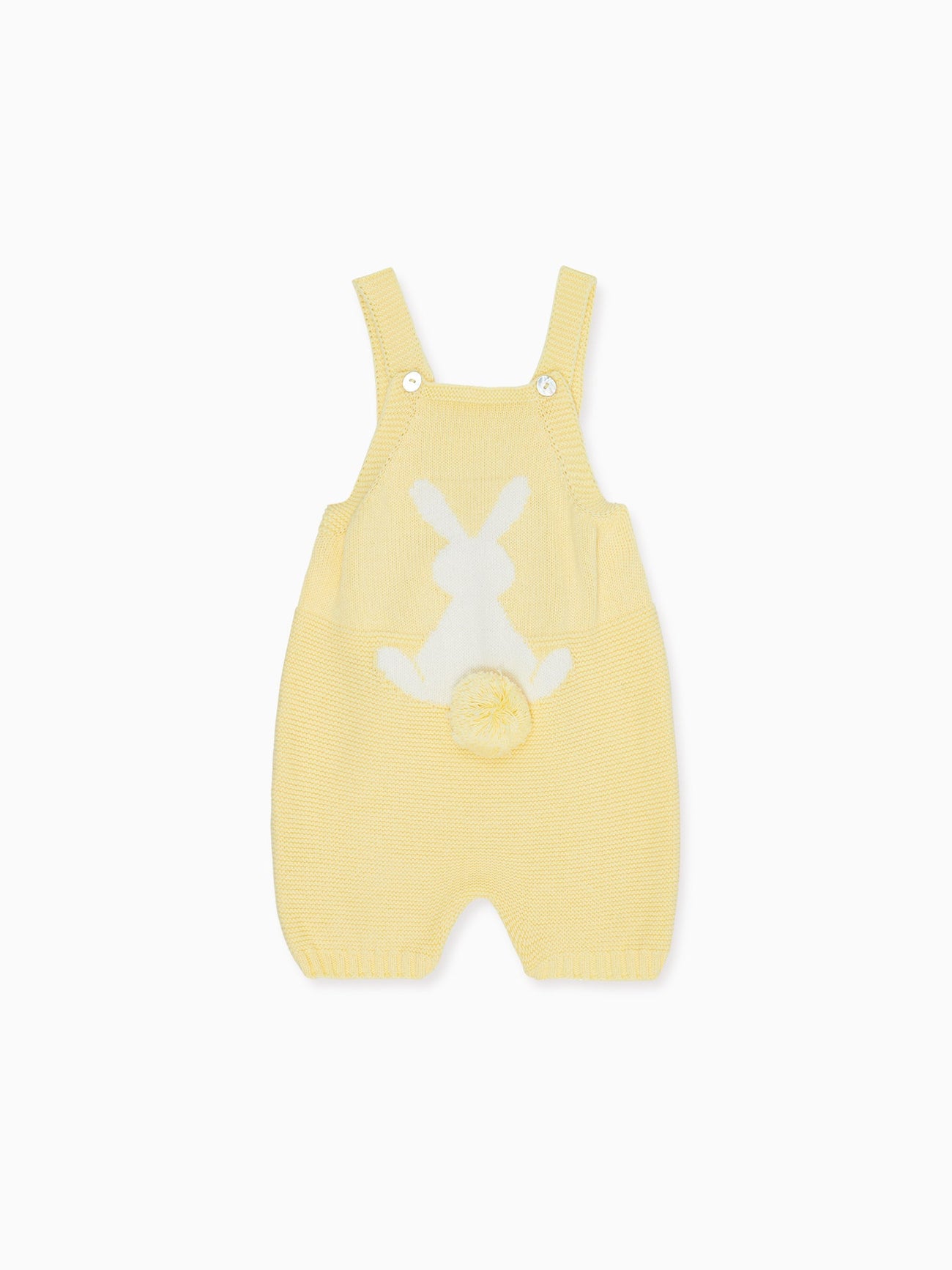 Vanilla Crispa Cotton Bunny Baby Knitted Dungarees