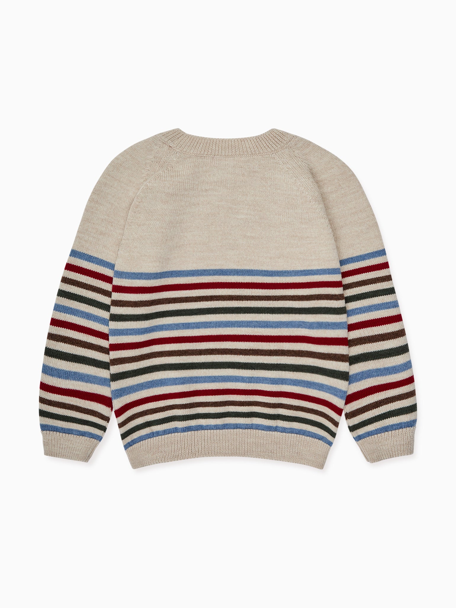 Oatmeal Stripe Curro Merino Boy Jumper
