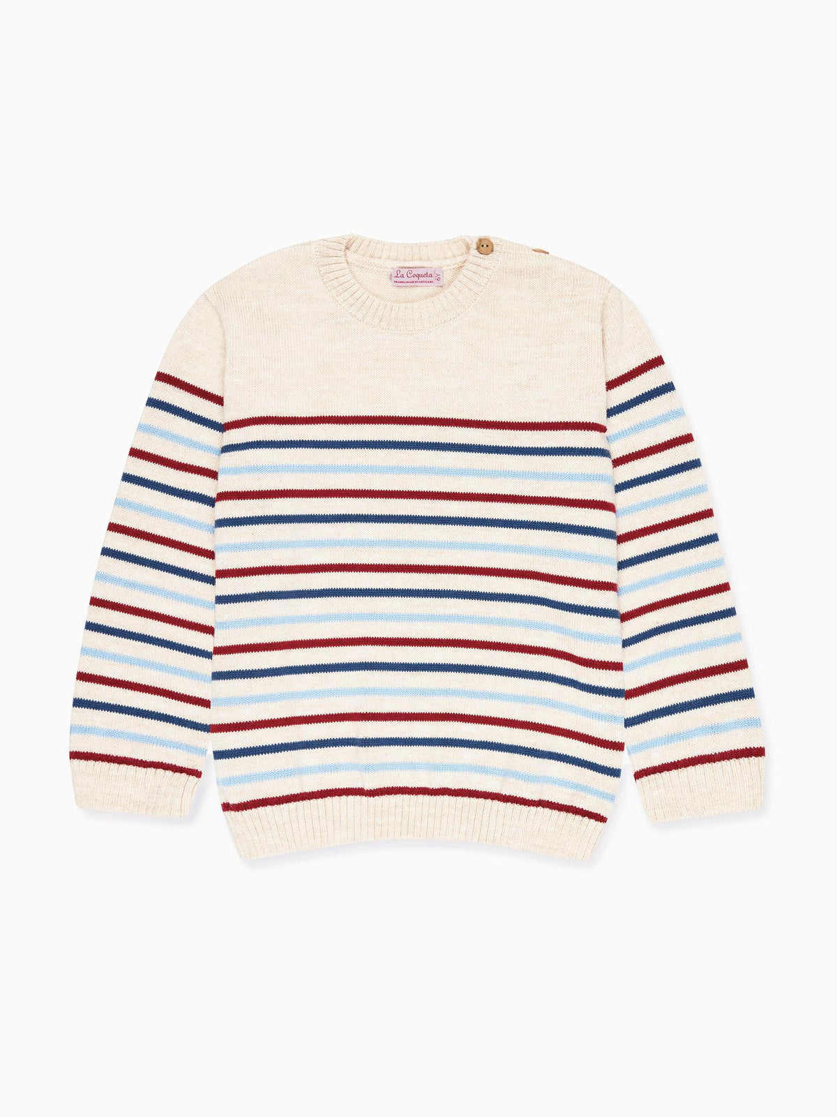 Oatmeal Stripe Curro Merino Boy Jumper