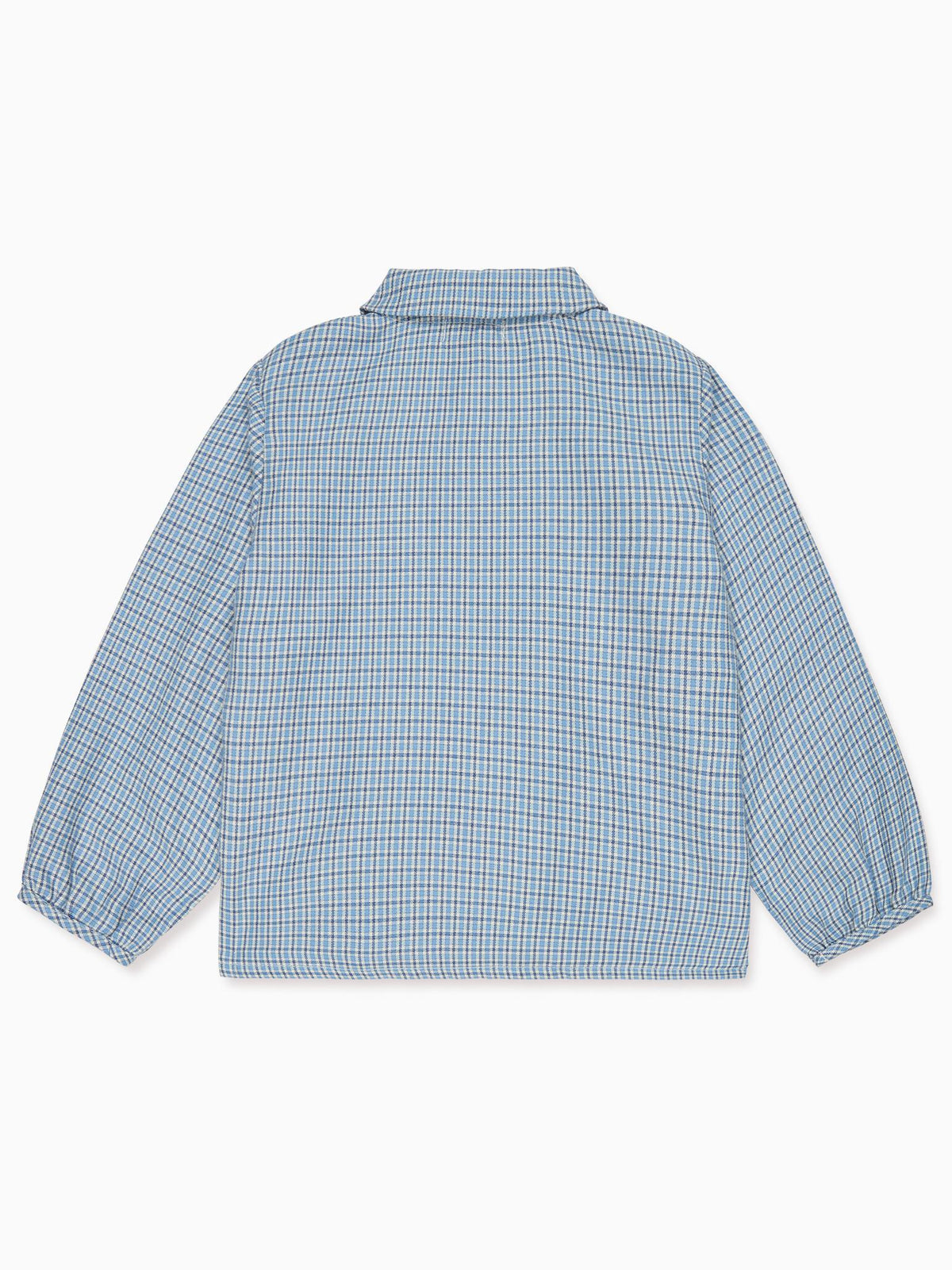 Dusty Blue Check Dante Long Sleeve Baby Shirt