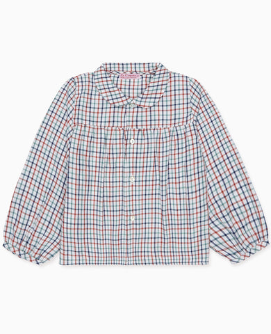 Ivory Check Dante Long Sleeve Baby Shirt