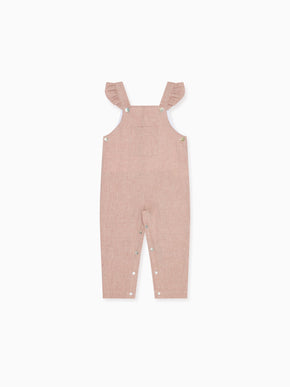 Dusty Pink Delphina Baby Girl Dungarees