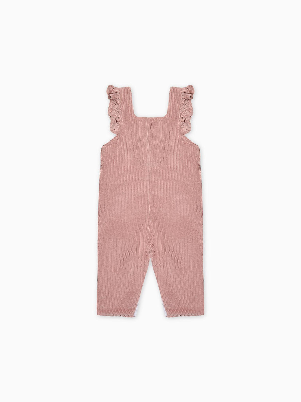 Dusty Pink Delphina Corduroy Baby Girl Dungarees