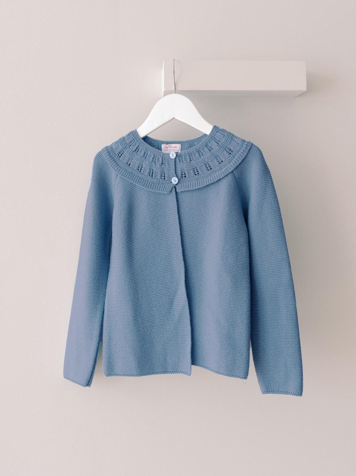 Dusty Blue Baena Merino Girl Cardigan