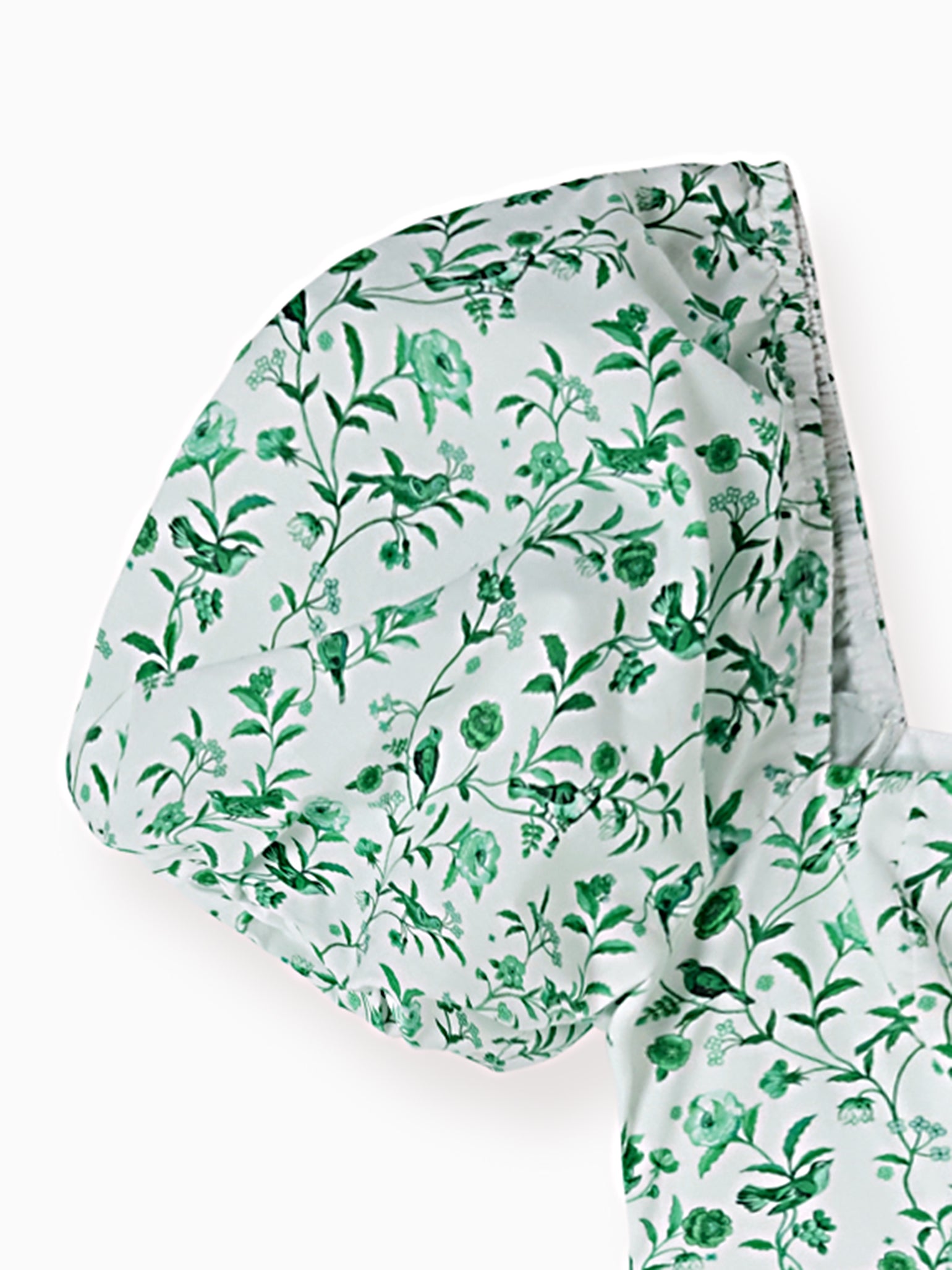 Hill House Home X La Coqueta Green Bird Floral Matilda Dress