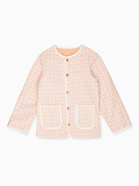 Pink Floral Stripe Reversible Dorothy Girl Jacket