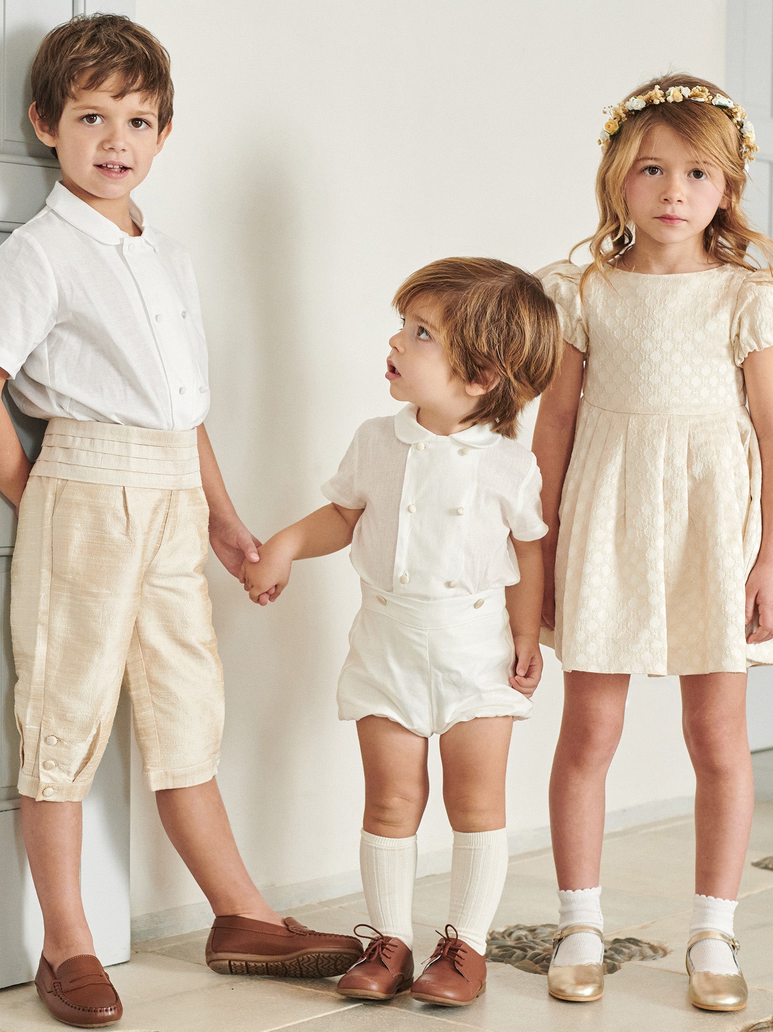 Ivory Edith Jacquard Ceremony Girl Dress