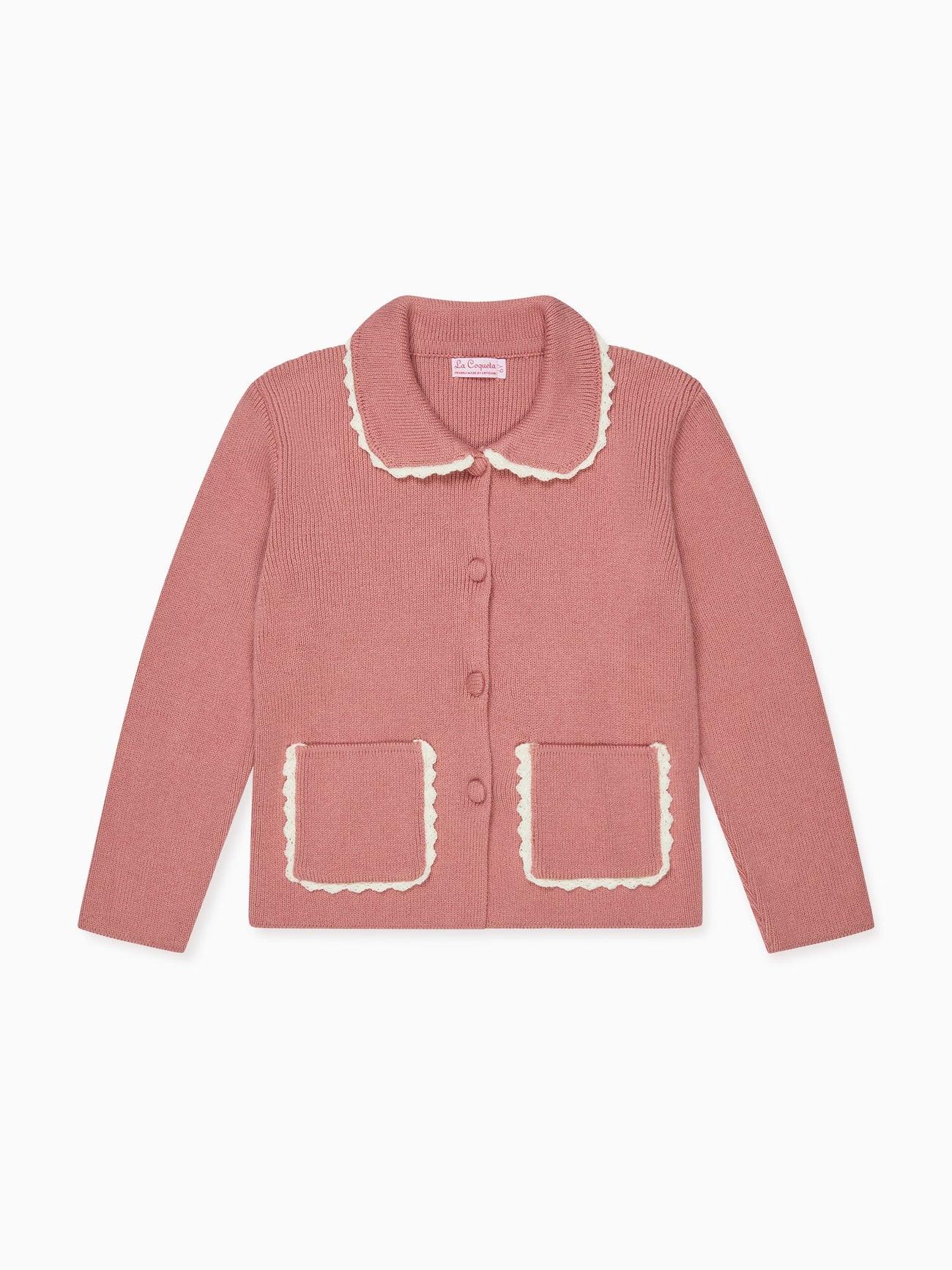 Dark Rose Eldora Merino Girl Cardigan