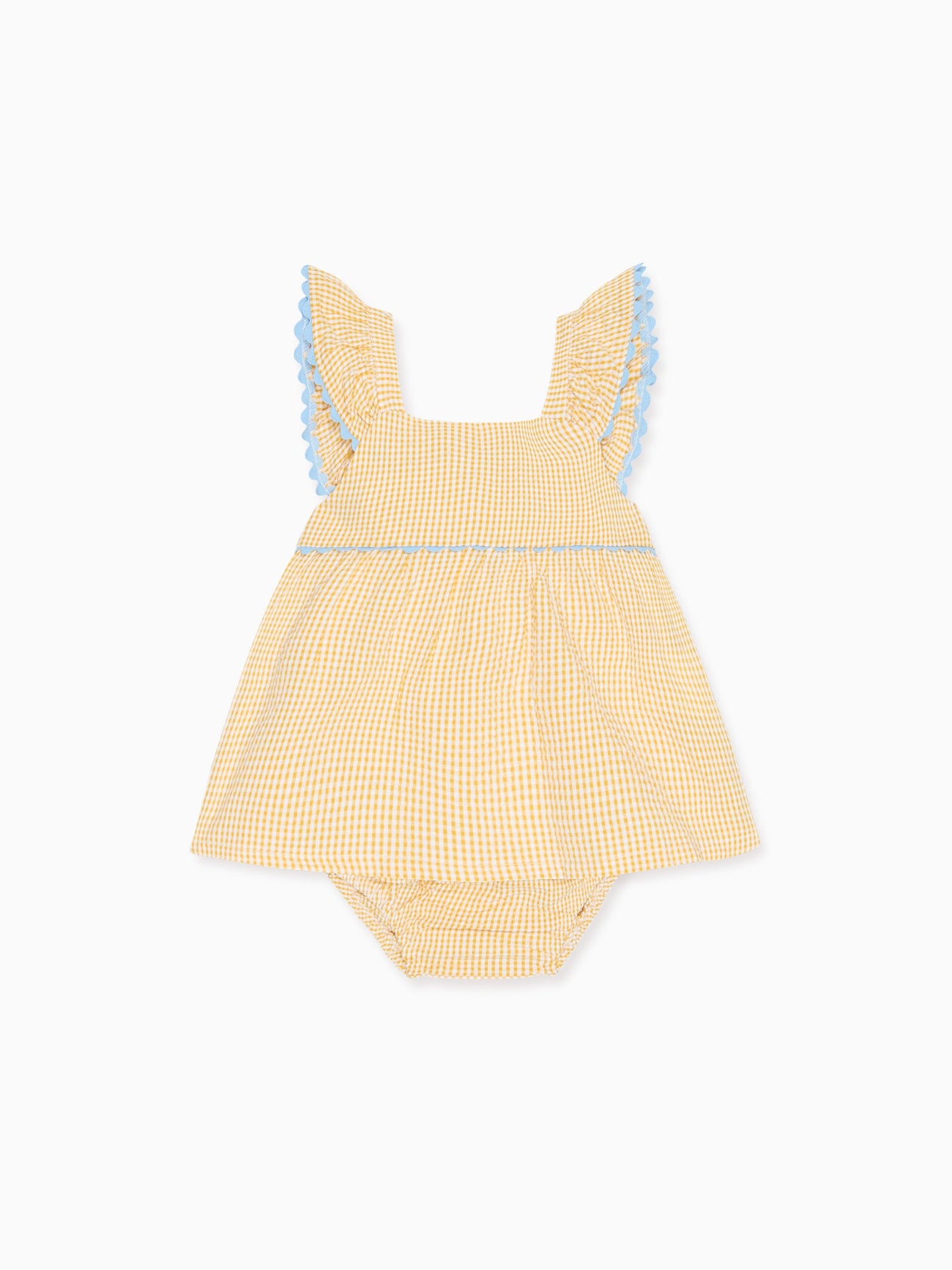 Yellow Gingham Elicia Baby Girl Summer Set
