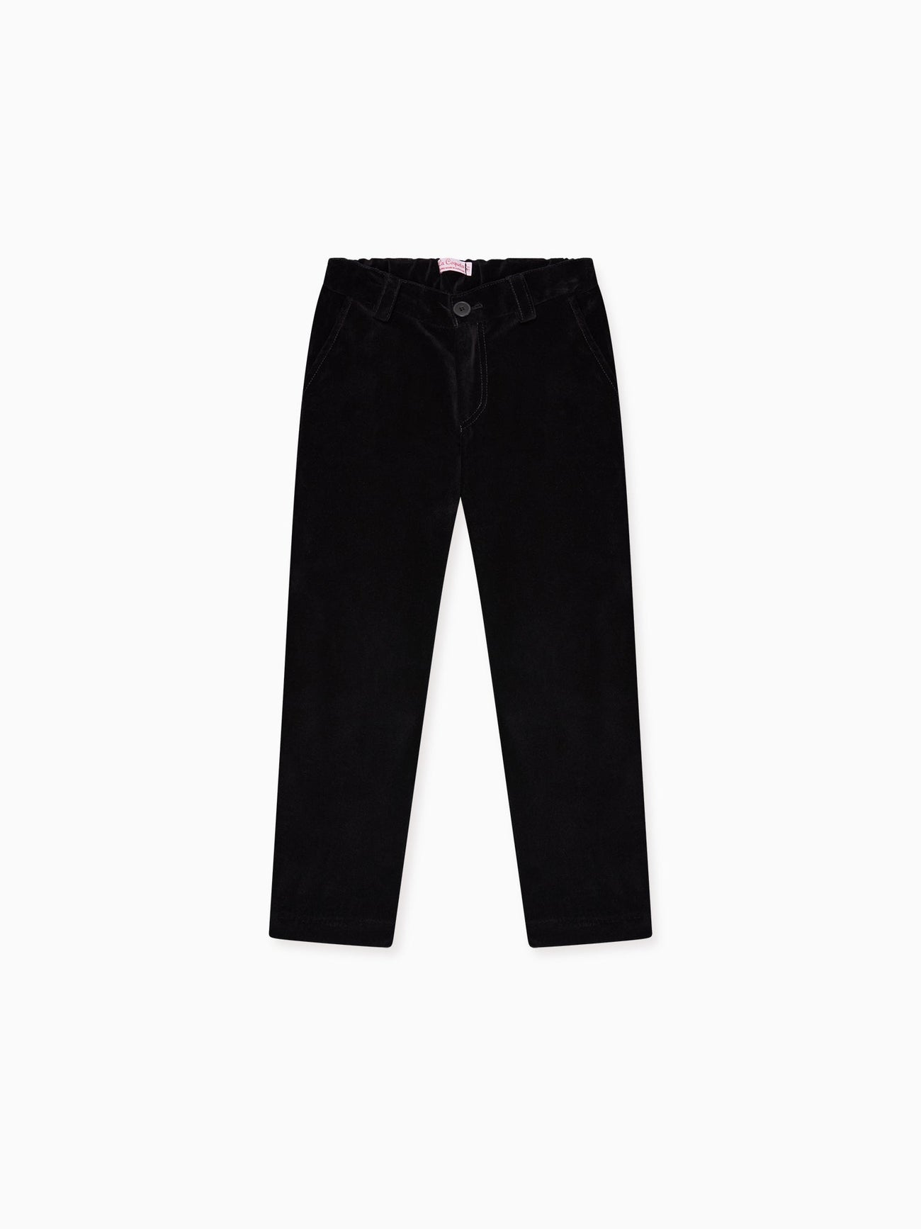 Black Elio Velvet Boy Trousers